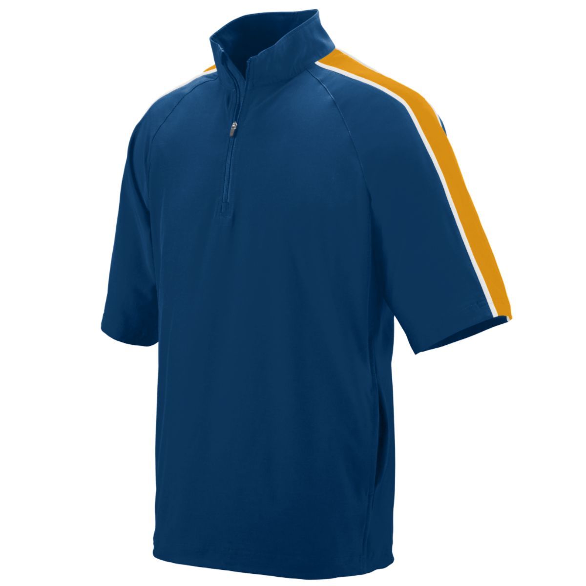 Augusta Sportswear Quantum Short Sleeve Pullover in Navy/Gold/White  -Part of the Adult, Adult-Jacket, Augusta-Products, Outerwear product lines at KanaleyCreations.com