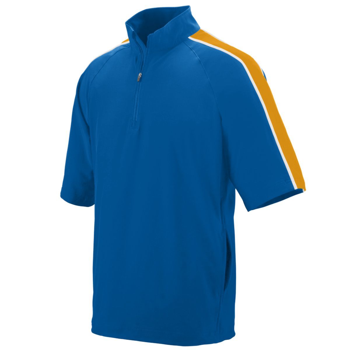 Augusta Sportswear Quantum Short Sleeve Pullover in Royal/Gold/White  -Part of the Adult, Adult-Jacket, Augusta-Products, Outerwear product lines at KanaleyCreations.com