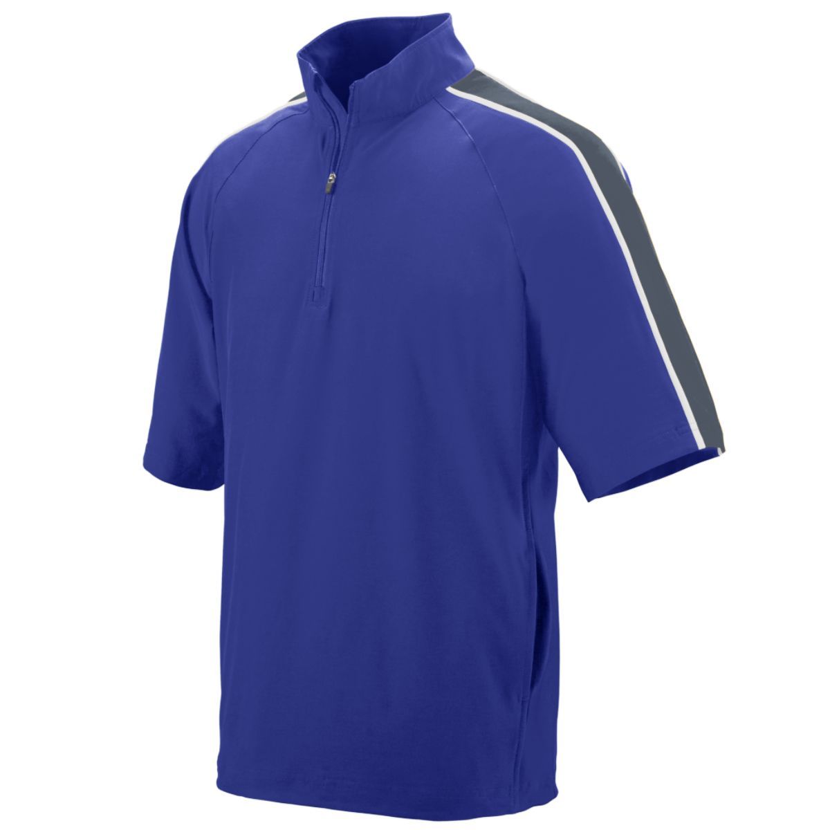 Augusta Sportswear Quantum Short Sleeve Pullover in Purple/Graphite/White  -Part of the Adult, Adult-Jacket, Augusta-Products, Outerwear product lines at KanaleyCreations.com