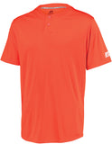 Russell Athletic Performance Two-Button Solid Jersey in Burnt Orange  -Part of the Adult, Adult-Jersey, Baseball, Russell-Athletic-Products, Shirts, All-Sports, All-Sports-1 product lines at KanaleyCreations.com