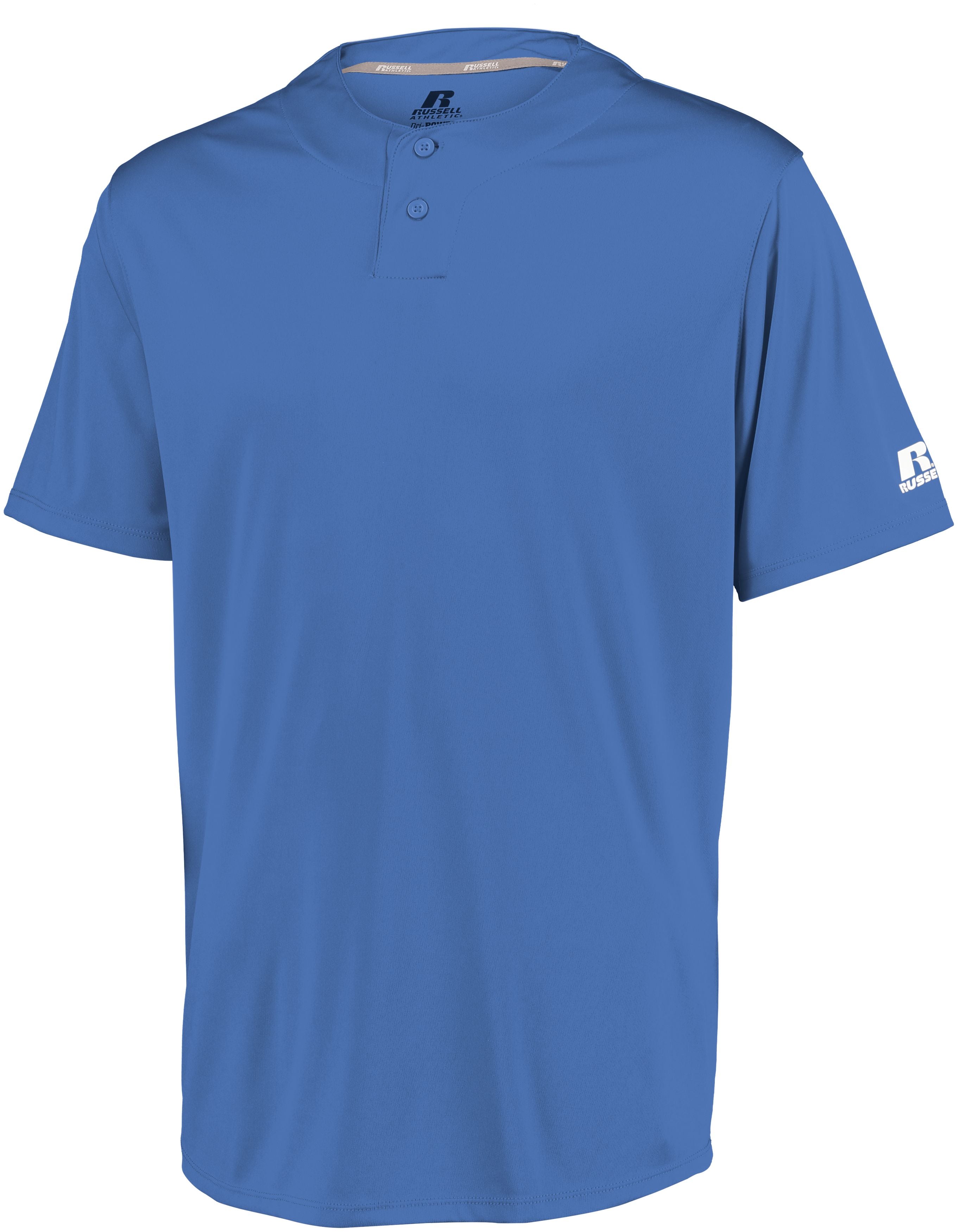 Russell Athletic Performance Two-Button Solid Jersey in Columbia Blue  -Part of the Adult, Adult-Jersey, Baseball, Russell-Athletic-Products, Shirts, All-Sports, All-Sports-1 product lines at KanaleyCreations.com