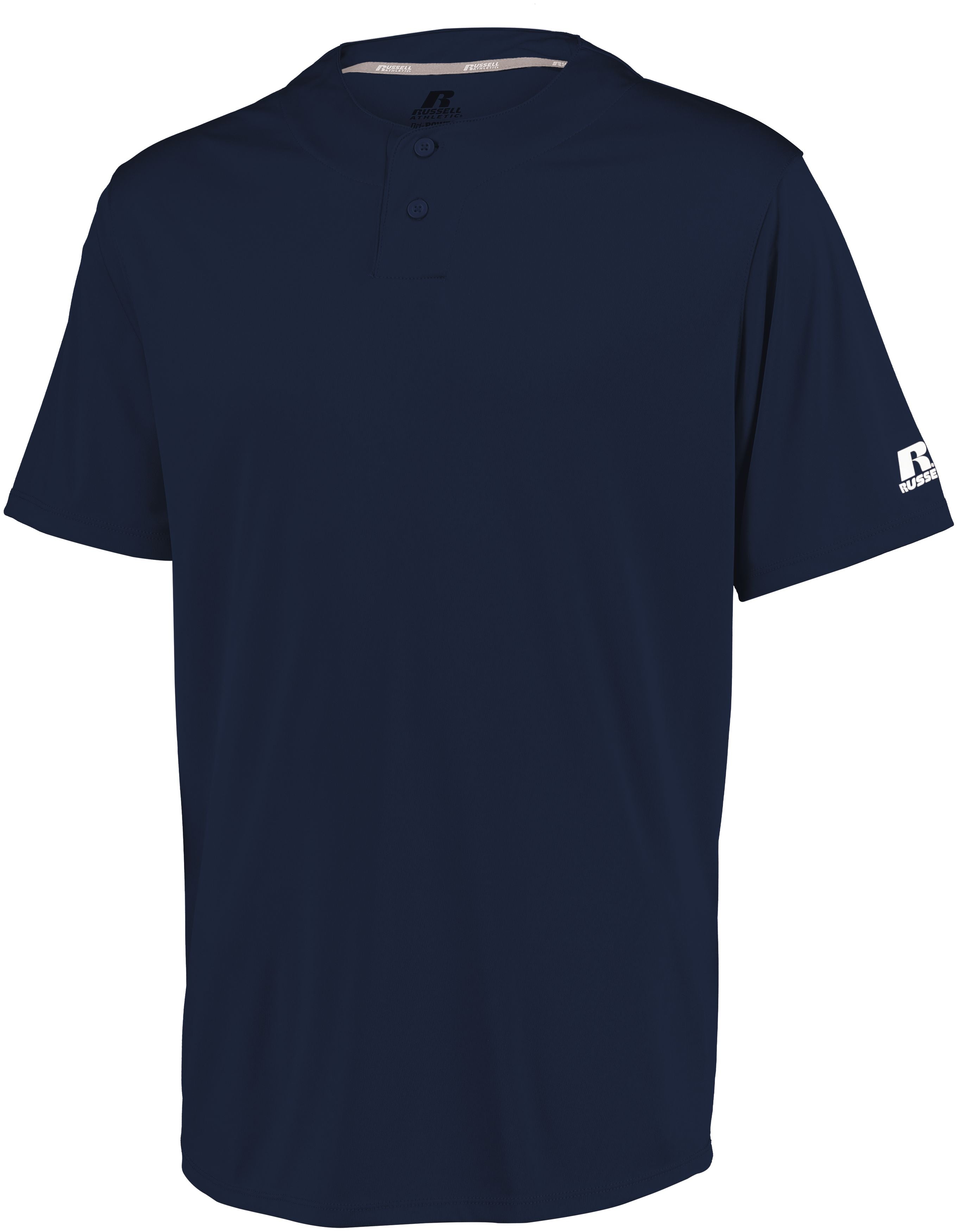 Russell Athletic Youth Performance Two-Button Solid Jersey in Navy  -Part of the Youth, Youth-Jersey, Baseball, Russell-Athletic-Products, Shirts, All-Sports, All-Sports-1 product lines at KanaleyCreations.com