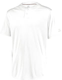 Russell Athletic Performance Two-Button Solid Jersey in White  -Part of the Adult, Adult-Jersey, Baseball, Russell-Athletic-Products, Shirts, All-Sports, All-Sports-1 product lines at KanaleyCreations.com