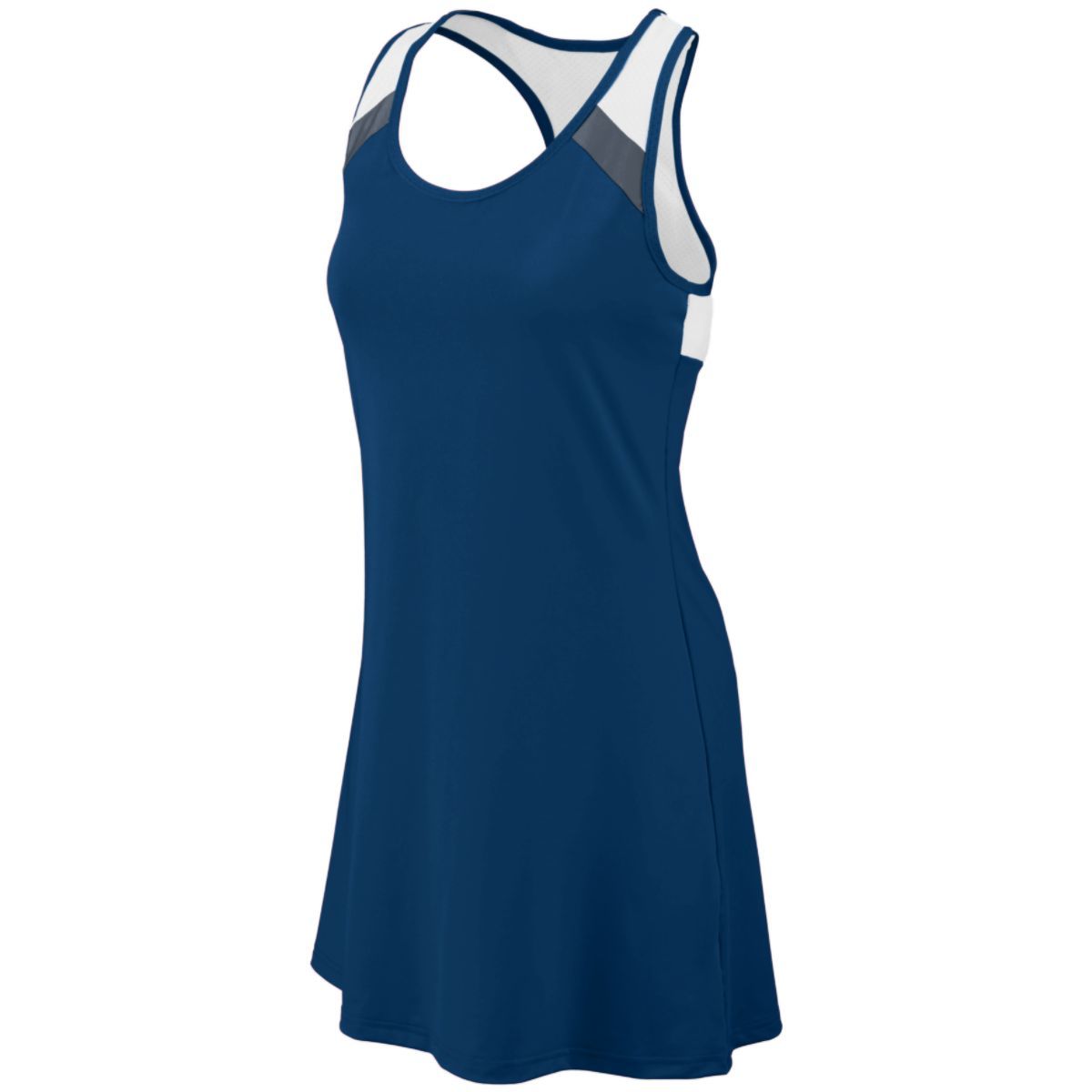 Augusta Sportswear Deuce Dress in Navy/Graphite/White  -Part of the Ladies, Augusta-Products, Tennis, Shirts product lines at KanaleyCreations.com