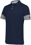 Russell Athletic Hybrid Polo in Navy/Steel  -Part of the Adult, Adult-Polos, Polos, Russell-Athletic-Products, Shirts product lines at KanaleyCreations.com