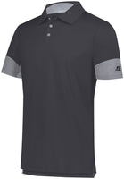 Russell Athletic Hybrid Polo in Stealth/Steel  -Part of the Adult, Adult-Polos, Polos, Russell-Athletic-Products, Shirts product lines at KanaleyCreations.com