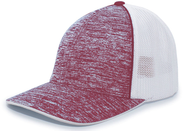 Pacific Headwear Aggressive Heather Trucker Flexfit® Cap