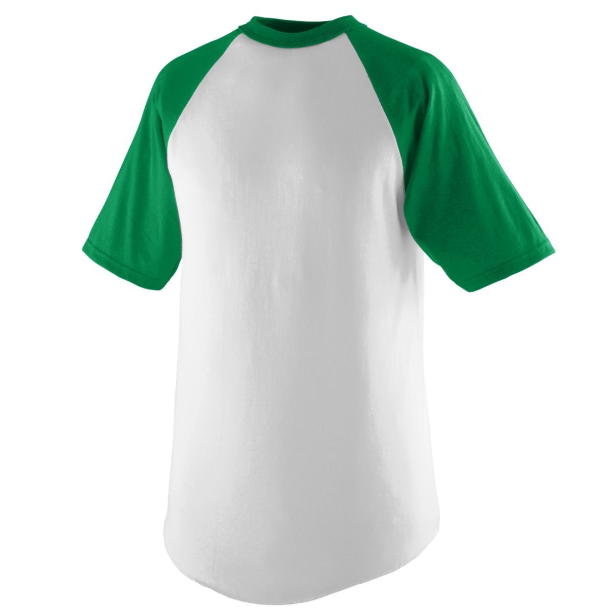 Augusta Sportswear Youth Short Sleeve Baseball Jersey in White/Kelly  -Part of the Youth, Youth-Jersey, Augusta-Products, Baseball, Shirts, All-Sports, All-Sports-1 product lines at KanaleyCreations.com