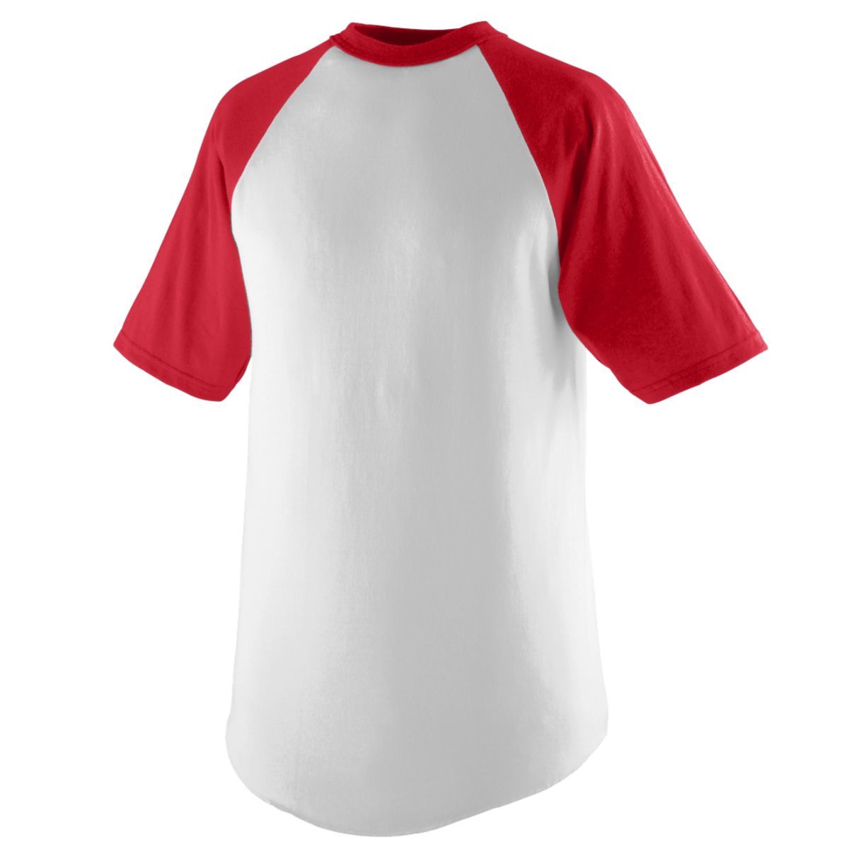 Augusta Sportswear Youth Short Sleeve Baseball Jersey in White/Red  -Part of the Youth, Youth-Jersey, Augusta-Products, Baseball, Shirts, All-Sports, All-Sports-1 product lines at KanaleyCreations.com