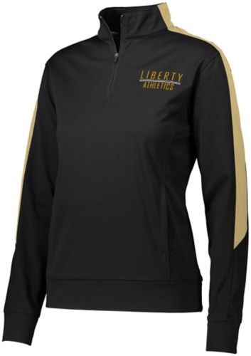 Augusta Sportswear Ladies Medalist 2.0 Pullover in Black/Vegas Gold  -Part of the Ladies, Ladies-Pullover, Augusta-Products, Outerwear product lines at KanaleyCreations.com