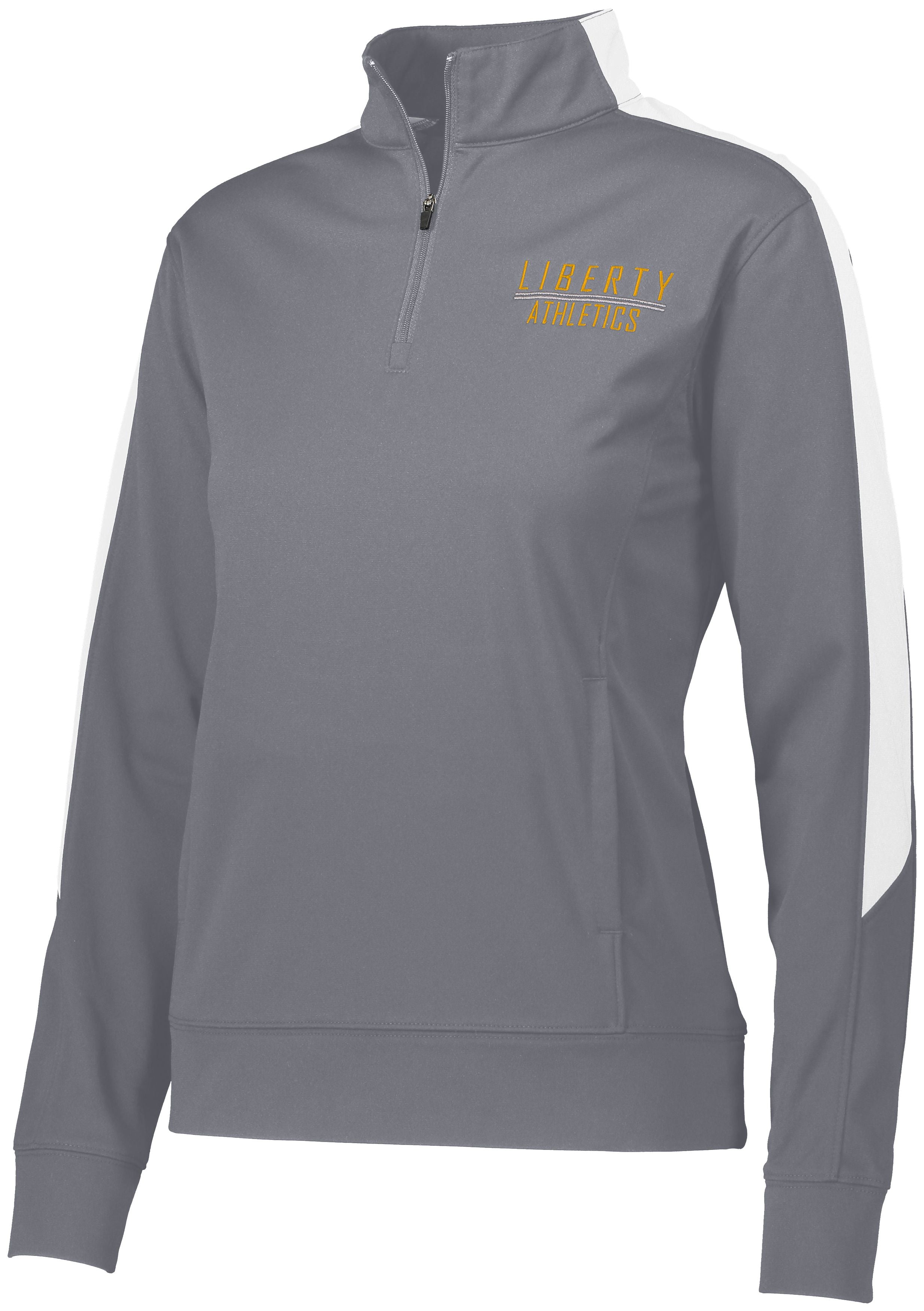 Augusta Sportswear Ladies Medalist 2.0 Pullover in Graphite/White  -Part of the Ladies, Ladies-Pullover, Augusta-Products, Outerwear product lines at KanaleyCreations.com