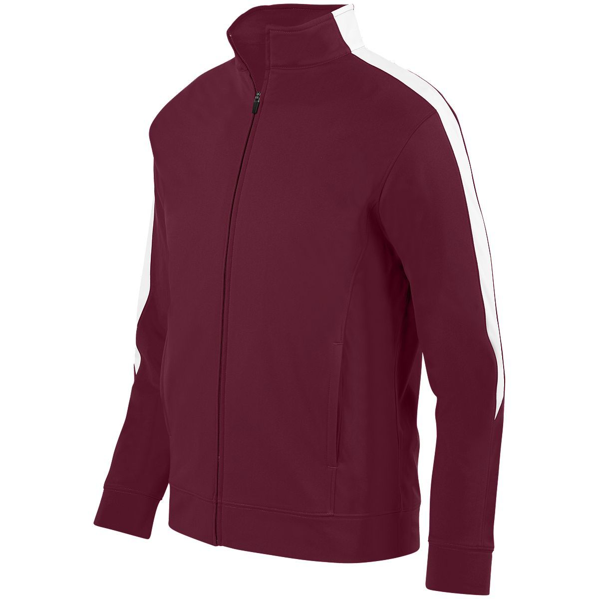 Augusta Sportswear Medalist Jacket 2.0 in Maroon/White  -Part of the Adult, Adult-Jacket, Augusta-Products, Outerwear product lines at KanaleyCreations.com