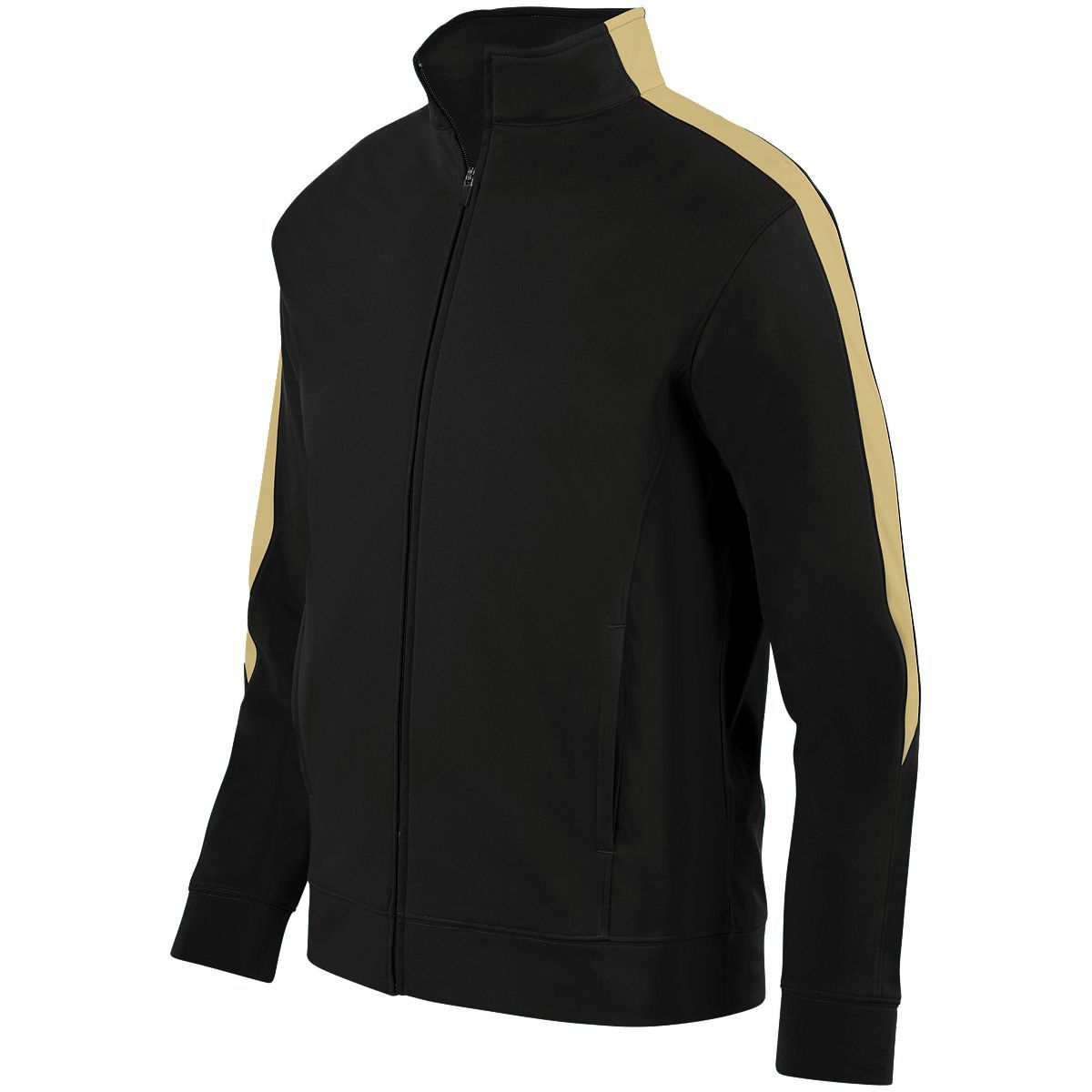 Augusta Sportswear Youth Medalist Jacket 2.0 in Black/Vegas Gold  -Part of the Youth, Youth-Jacket, Augusta-Products, Outerwear product lines at KanaleyCreations.com