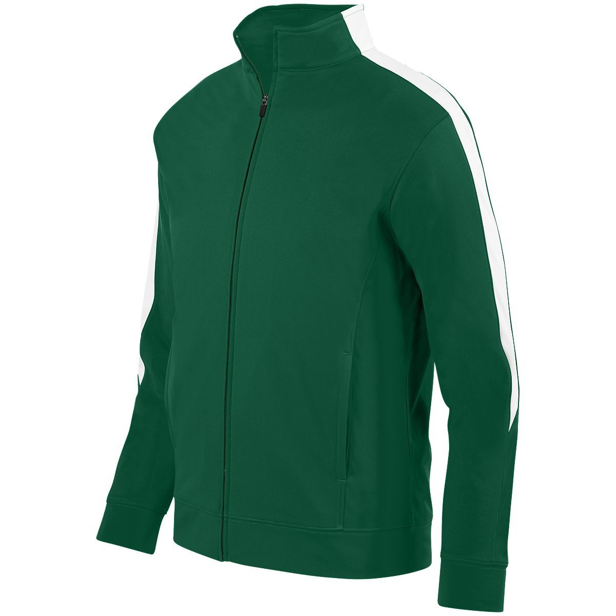 Augusta Sportswear Youth Medalist Jacket 2.0 in Dark Green/White  -Part of the Youth, Youth-Jacket, Augusta-Products, Outerwear product lines at KanaleyCreations.com
