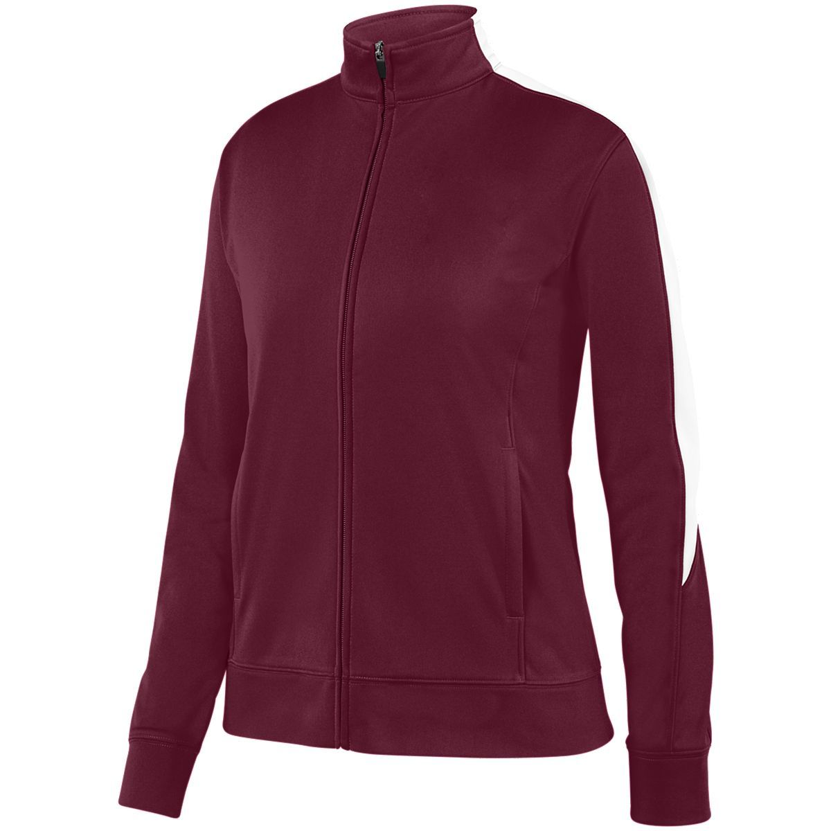 Augusta Sportswear Ladies Medalist Jacket 2.0 in Maroon/White  -Part of the Ladies, Ladies-Jacket, Augusta-Products, Outerwear product lines at KanaleyCreations.com