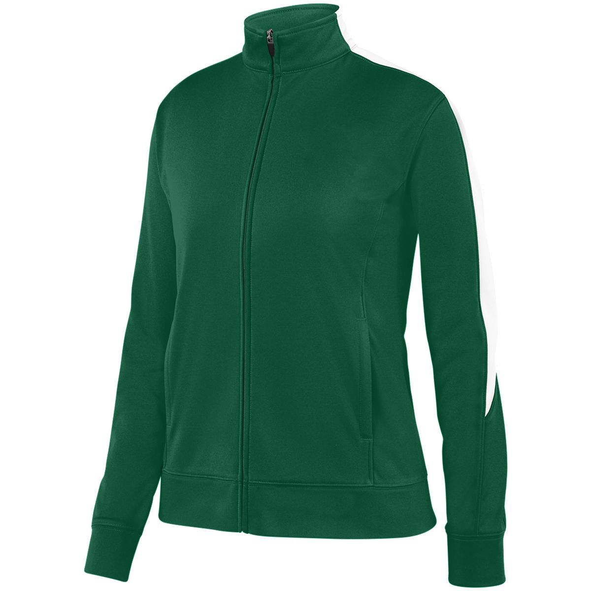 Augusta Sportswear Ladies Medalist Jacket 2.0 in Dark Green/White  -Part of the Ladies, Ladies-Jacket, Augusta-Products, Outerwear product lines at KanaleyCreations.com