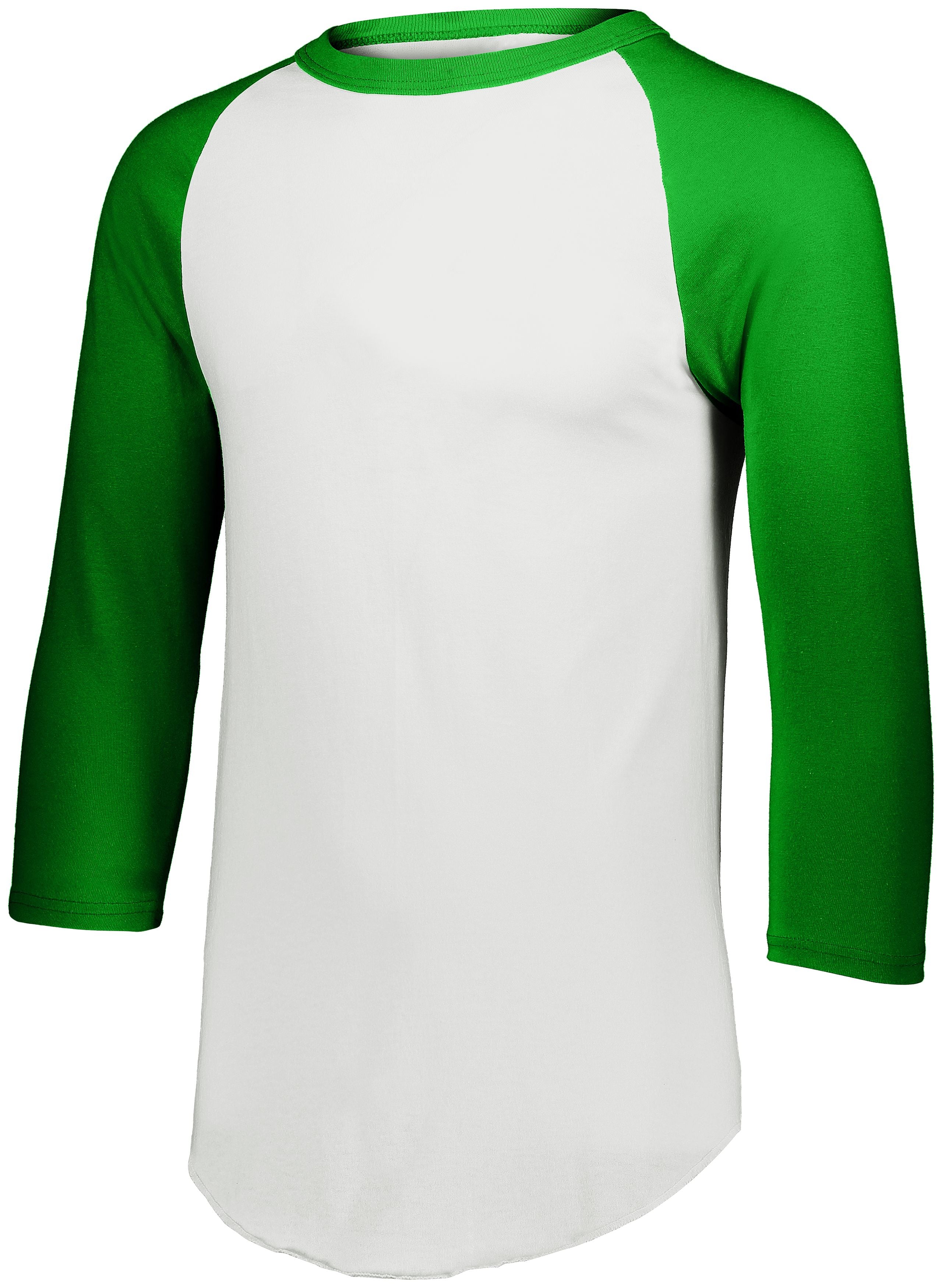 Augusta Sportswear Youth Baseball Jersey 2.0 in White/Kelly  -Part of the Youth, Youth-Jersey, Augusta-Products, Baseball, Shirts, All-Sports, All-Sports-1 product lines at KanaleyCreations.com