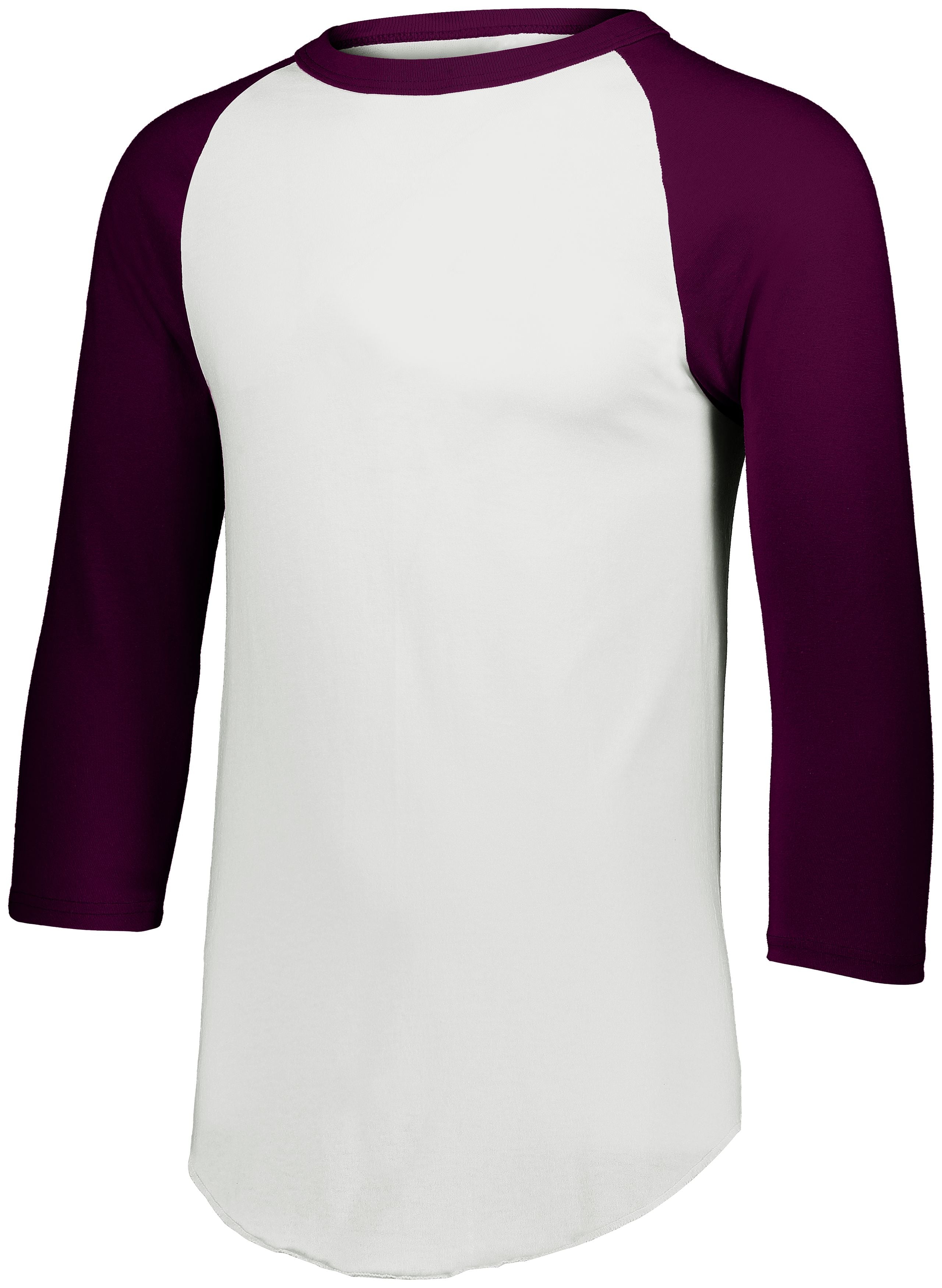 Augusta Sportswear Youth Baseball Jersey 2.0 in White/Maroon  -Part of the Youth, Youth-Jersey, Augusta-Products, Baseball, Shirts, All-Sports, All-Sports-1 product lines at KanaleyCreations.com