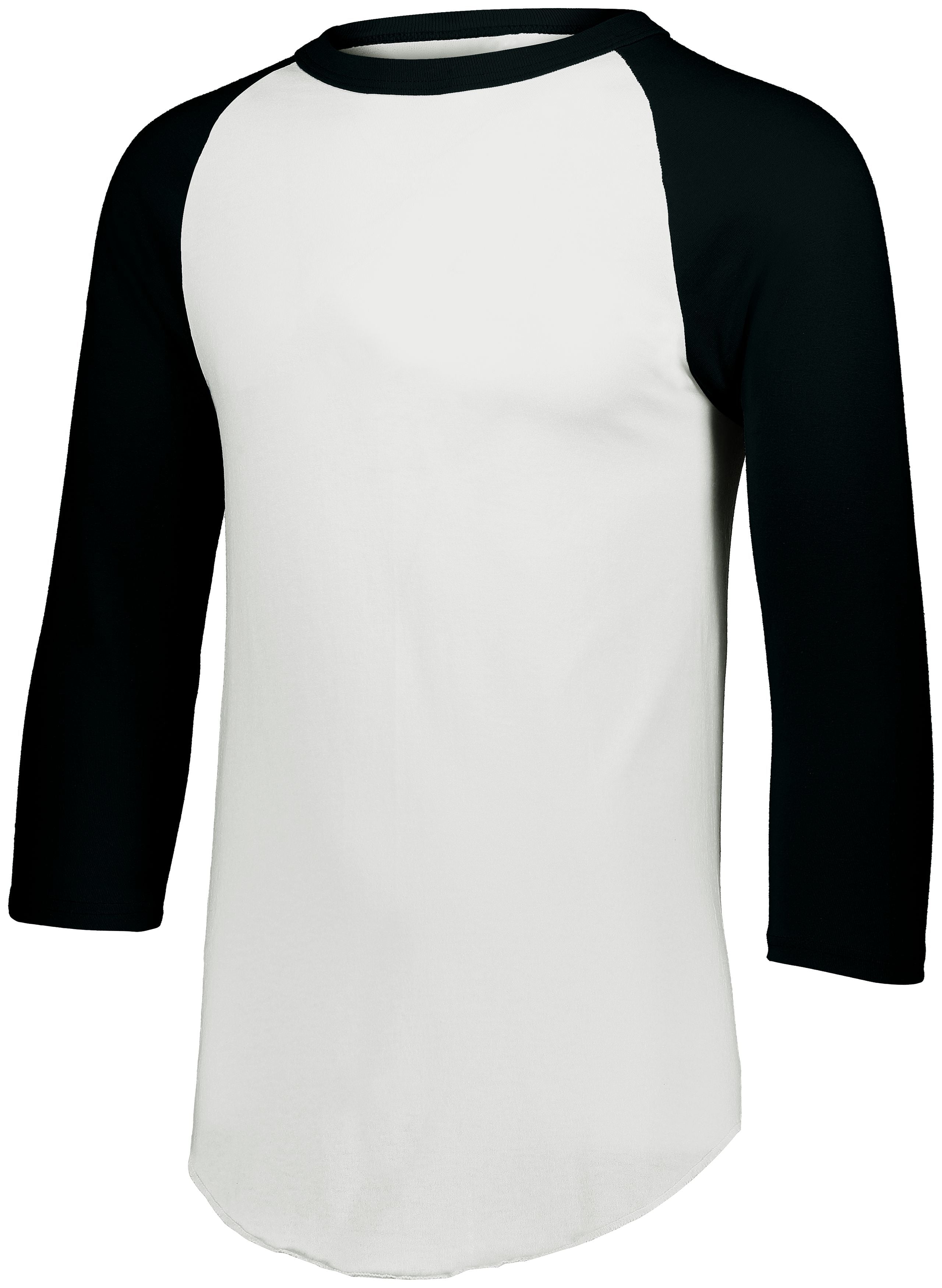 Augusta Sportswear Youth Baseball Jersey 2.0 in White/Black  -Part of the Youth, Youth-Jersey, Augusta-Products, Baseball, Shirts, All-Sports, All-Sports-1 product lines at KanaleyCreations.com