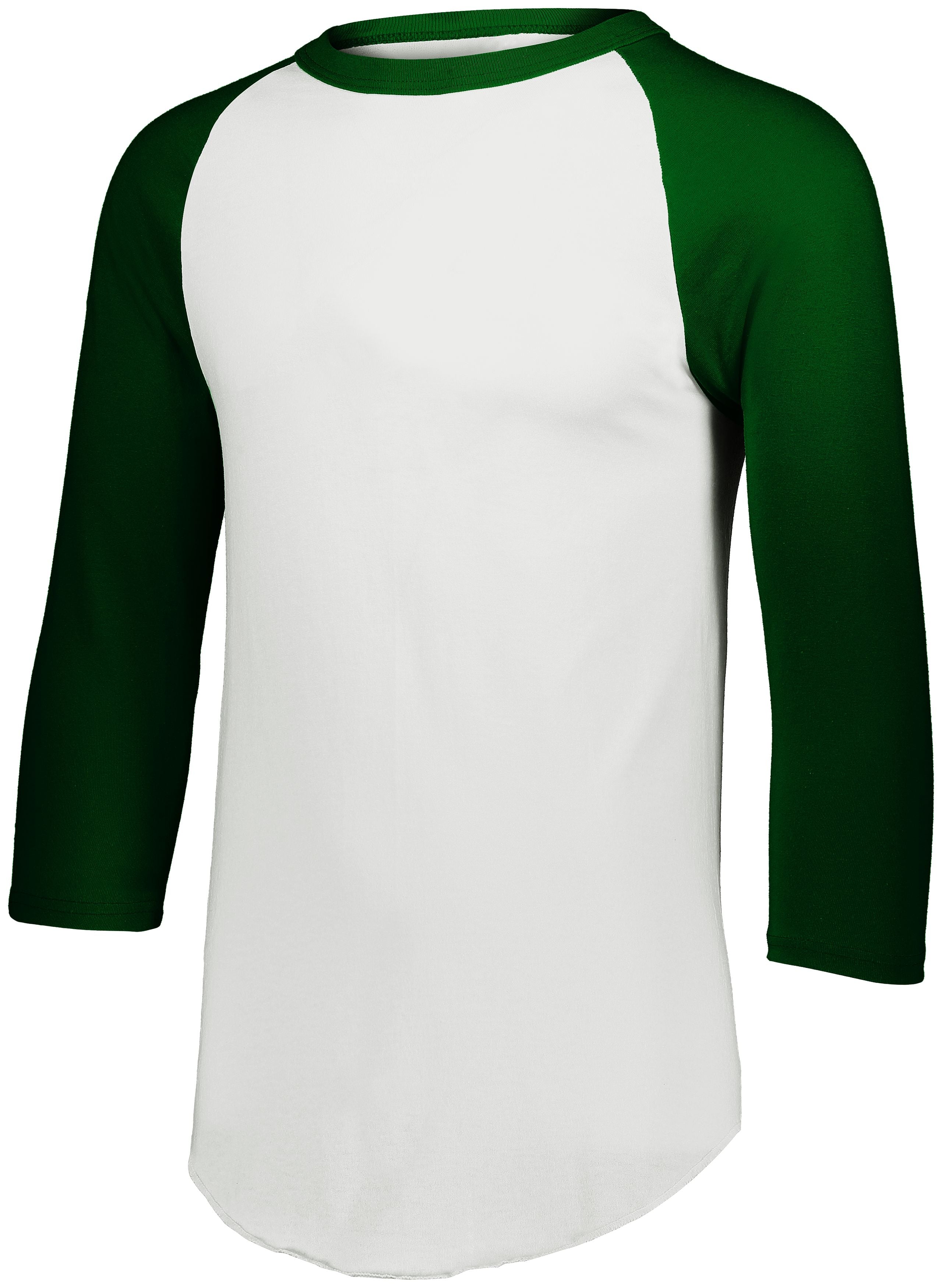 Augusta Sportswear Youth Baseball Jersey 2.0 in White/Dark Green  -Part of the Youth, Youth-Jersey, Augusta-Products, Baseball, Shirts, All-Sports, All-Sports-1 product lines at KanaleyCreations.com