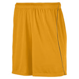 Augusta Sportswear Wicking Soccer Shorts With Piping in Gold/Black  -Part of the Adult, Adult-Shorts, Augusta-Products, Soccer, All-Sports-1 product lines at KanaleyCreations.com