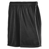 Augusta Sportswear Wicking Soccer Shorts With Piping in Black/White  -Part of the Adult, Adult-Shorts, Augusta-Products, Soccer, All-Sports-1 product lines at KanaleyCreations.com