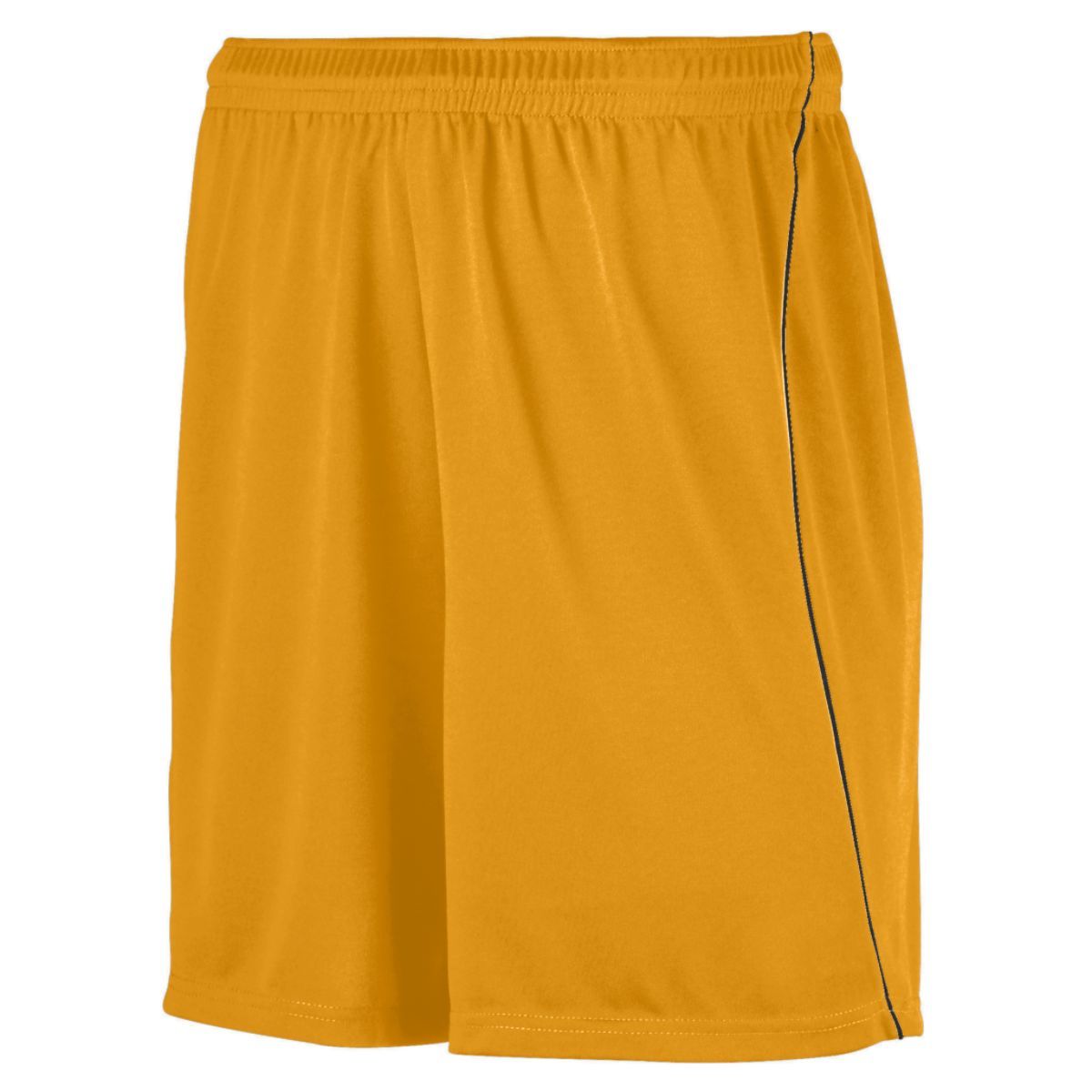 Augusta Sportswear Youth Wicking Soccer Shorts With Piping in Gold/Black  -Part of the Youth, Youth-Shorts, Augusta-Products, Soccer, All-Sports-1 product lines at KanaleyCreations.com