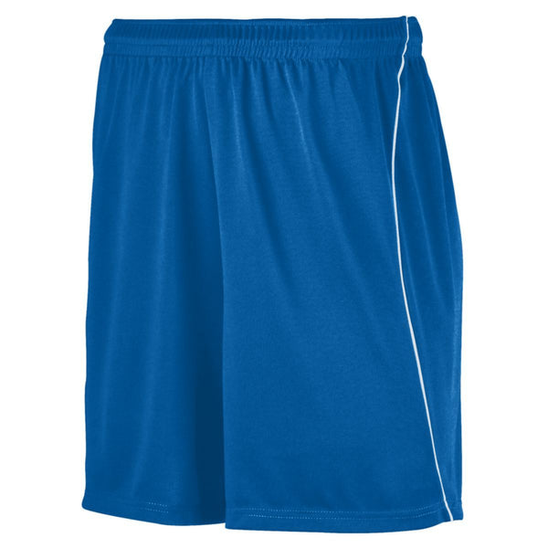 Augusta Sportswear Youth Wicking Soccer Shorts With Piping in Royal/White  -Part of the Youth, Youth-Shorts, Augusta-Products, Soccer, All-Sports-1 product lines at KanaleyCreations.com
