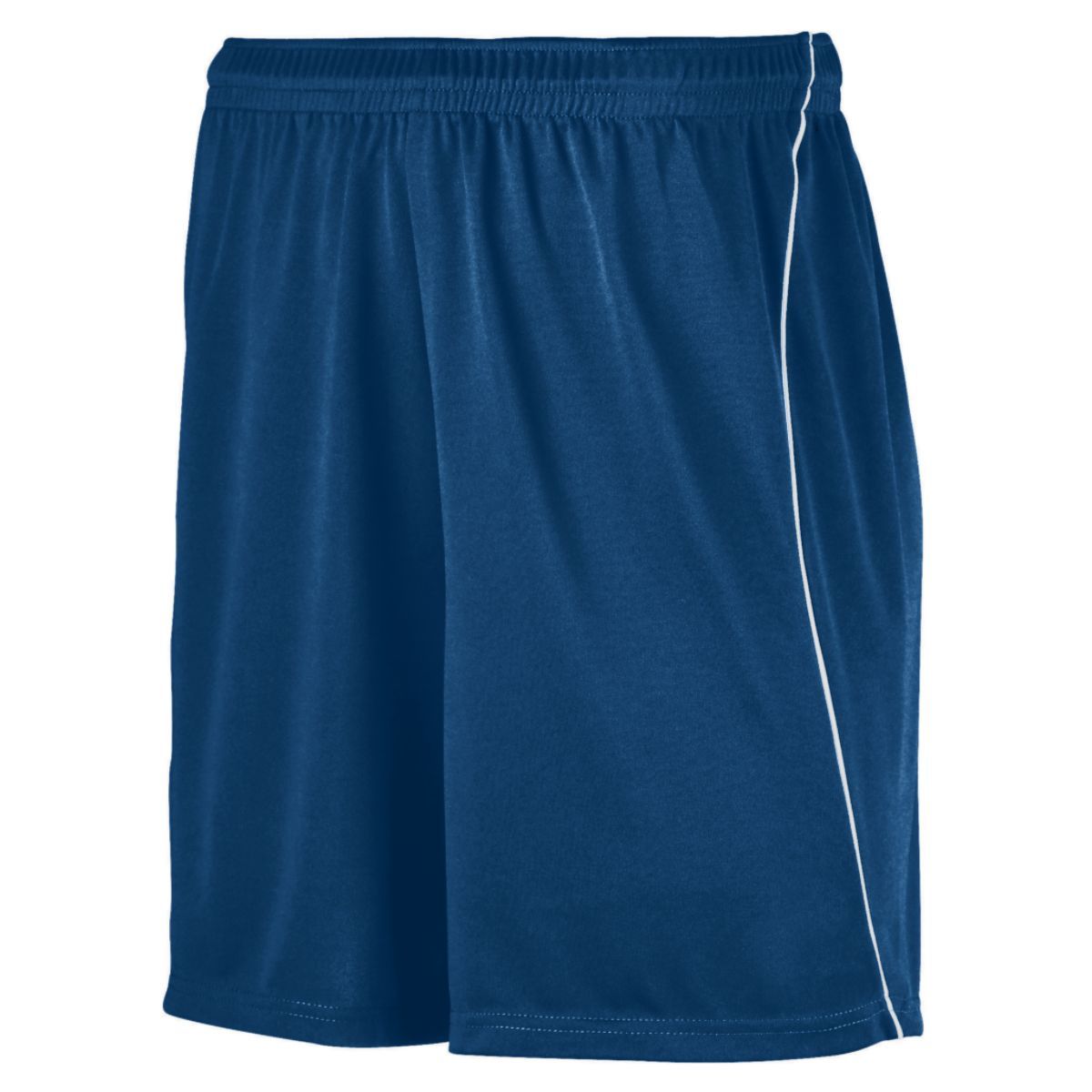 Augusta Sportswear Youth Wicking Soccer Shorts With Piping in Navy/White  -Part of the Youth, Youth-Shorts, Augusta-Products, Soccer, All-Sports-1 product lines at KanaleyCreations.com