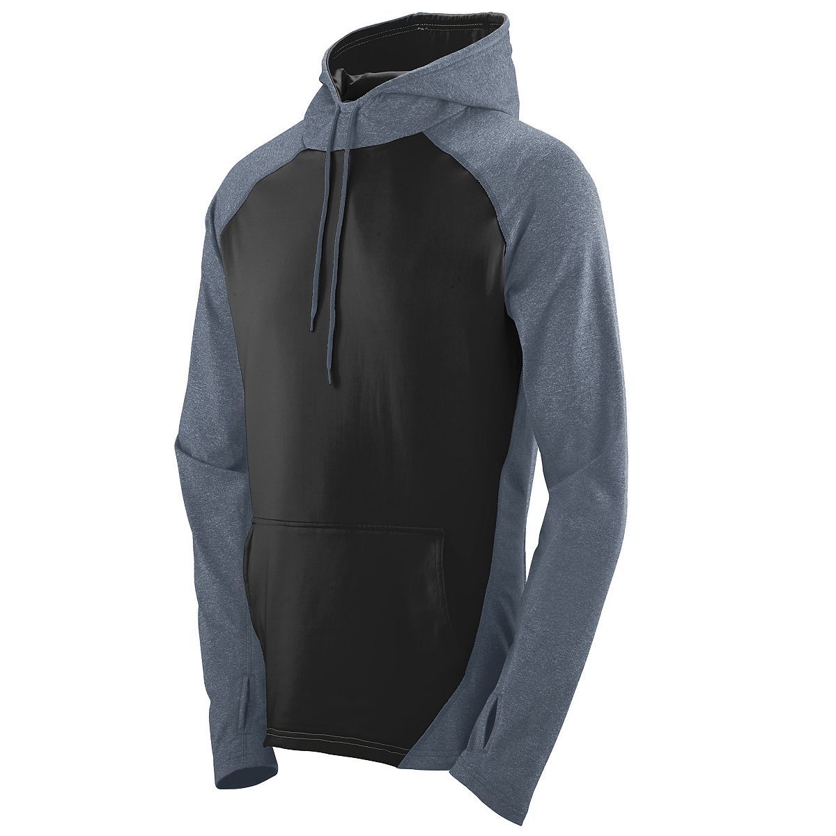 Augusta Sportswear Zeal Hoodie in Graphite Heather/Black  -Part of the Adult, Adult-Hoodie, Hoodies, Augusta-Products product lines at KanaleyCreations.com