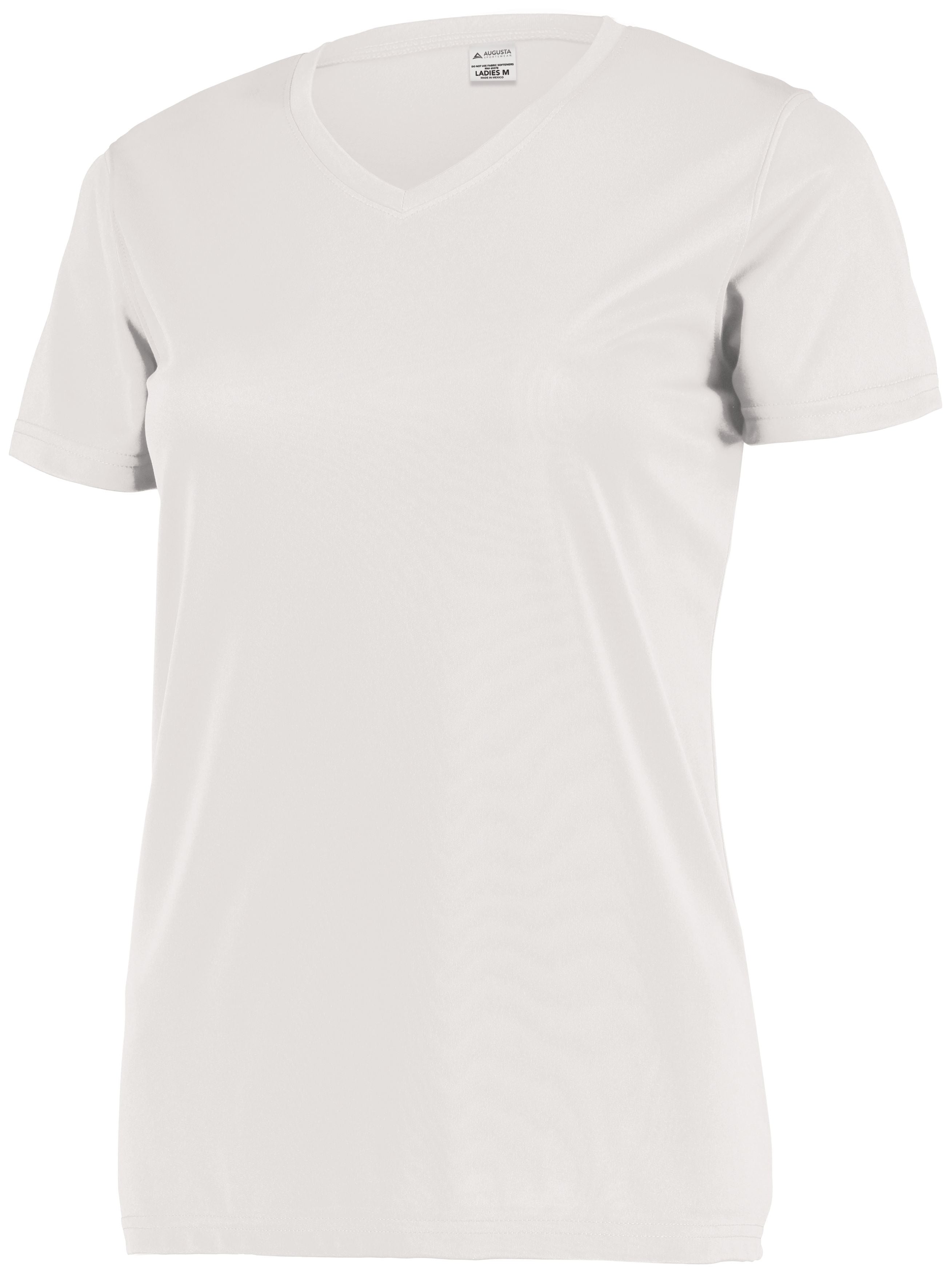 Augusta Sportswear Ladies Attain Wicking Set-In Sleeve Tee in White  -Part of the Ladies, Ladies-Tee-Shirt, T-Shirts, Augusta-Products, Shirts product lines at KanaleyCreations.com