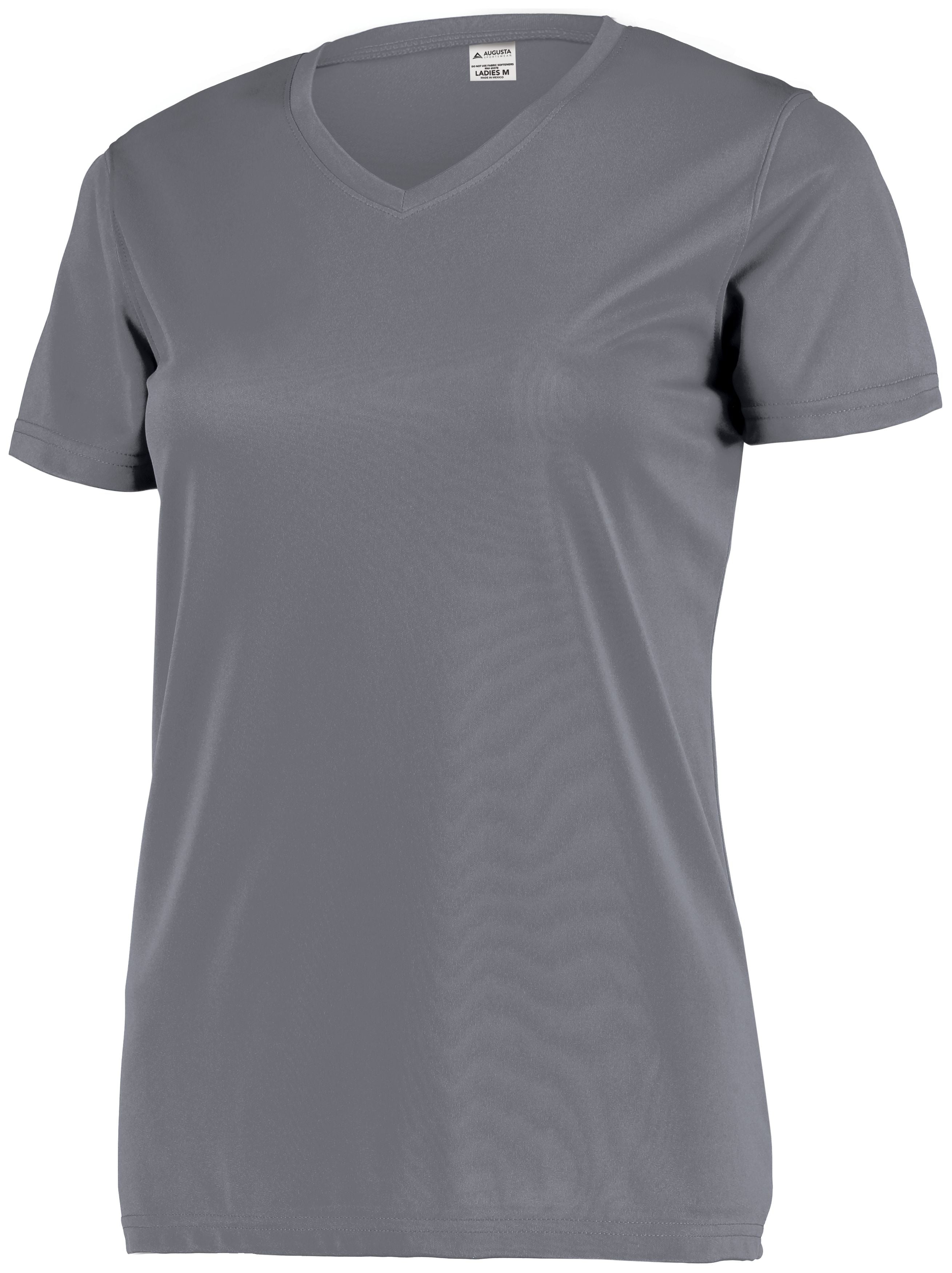 Augusta Sportswear Ladies Attain Wicking Set-In Sleeve Tee in Graphite  -Part of the Ladies, Ladies-Tee-Shirt, T-Shirts, Augusta-Products, Shirts product lines at KanaleyCreations.com