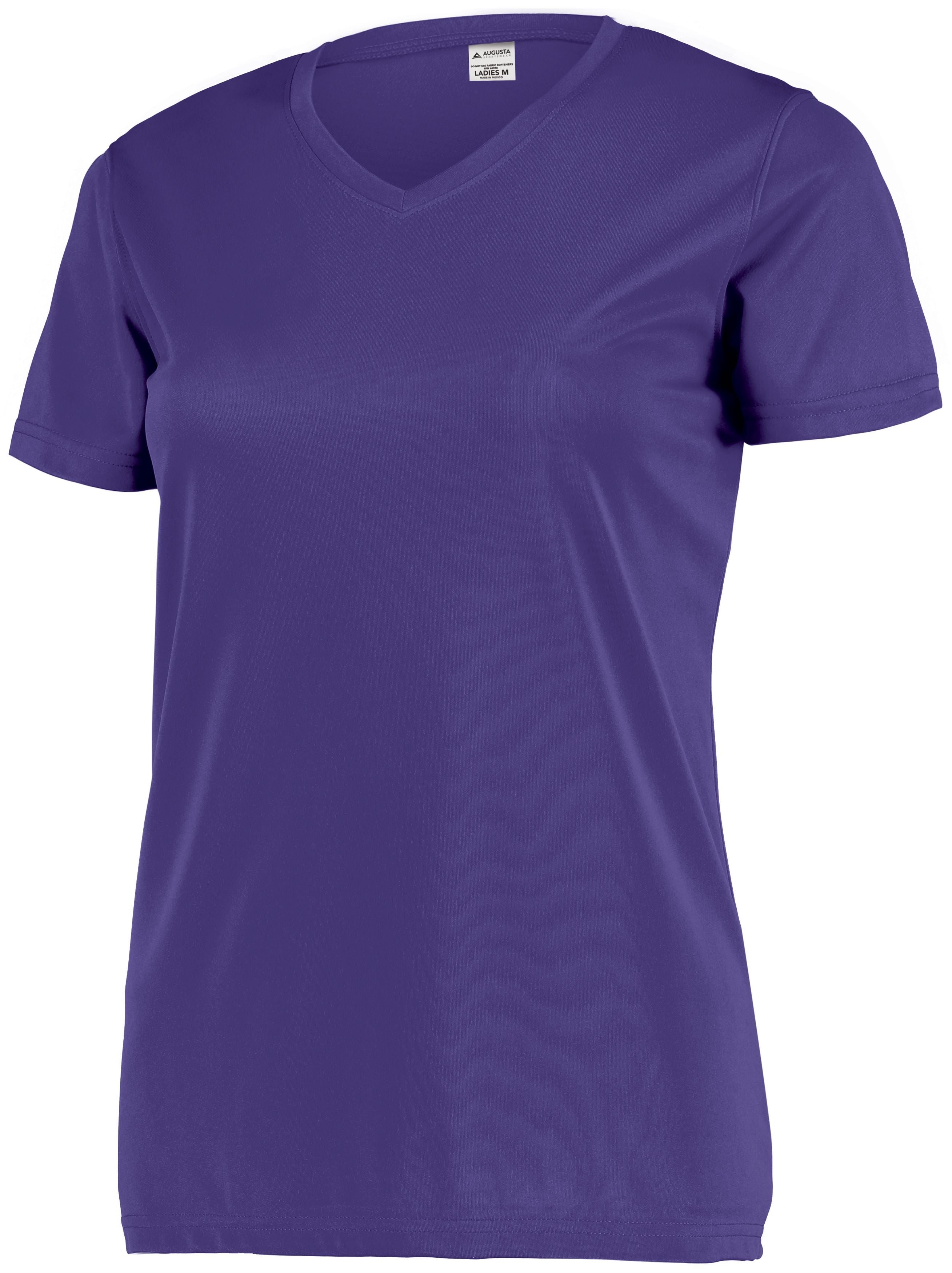 Augusta Sportswear Ladies Attain Wicking Set-In Sleeve Tee in Purple (Hlw)  -Part of the Ladies, Ladies-Tee-Shirt, T-Shirts, Augusta-Products, Shirts product lines at KanaleyCreations.com