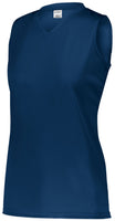 Augusta Sportswear Ladies Attain Wicking Sleeveless Jersey in Navy  -Part of the Ladies, Ladies-Jersey, Augusta-Products, Softball, Shirts product lines at KanaleyCreations.com