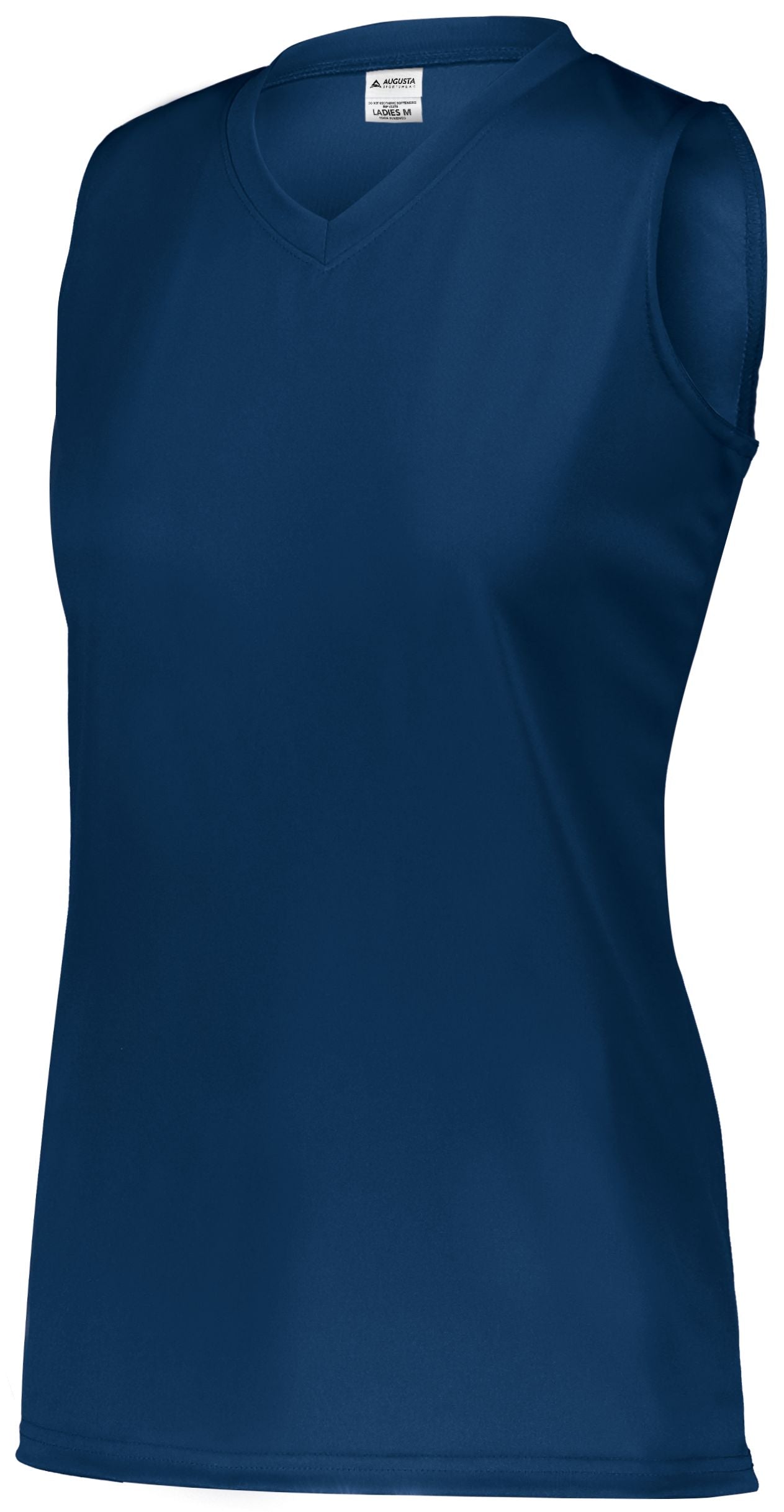 Augusta Sportswear Girls Attain Wicking Sleeveless Jersey in Navy  -Part of the Girls, Augusta-Products, Softball, Girls-Jersey, Shirts product lines at KanaleyCreations.com