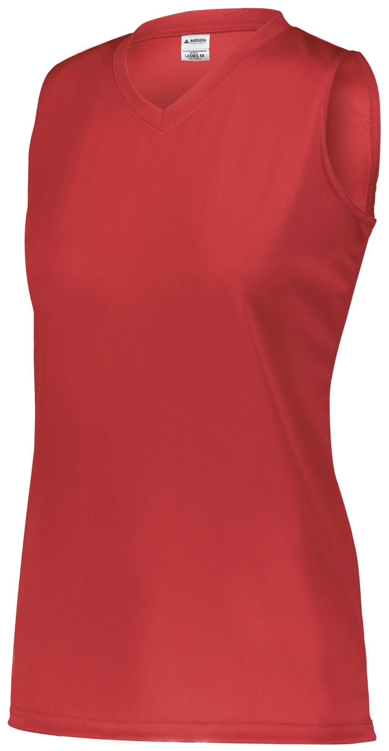 Augusta Sportswear Girls Attain Wicking Sleeveless Jersey in Red  -Part of the Girls, Augusta-Products, Softball, Girls-Jersey, Shirts product lines at KanaleyCreations.com