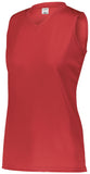 Augusta Sportswear Girls Attain Wicking Sleeveless Jersey in Red  -Part of the Girls, Augusta-Products, Softball, Girls-Jersey, Shirts product lines at KanaleyCreations.com