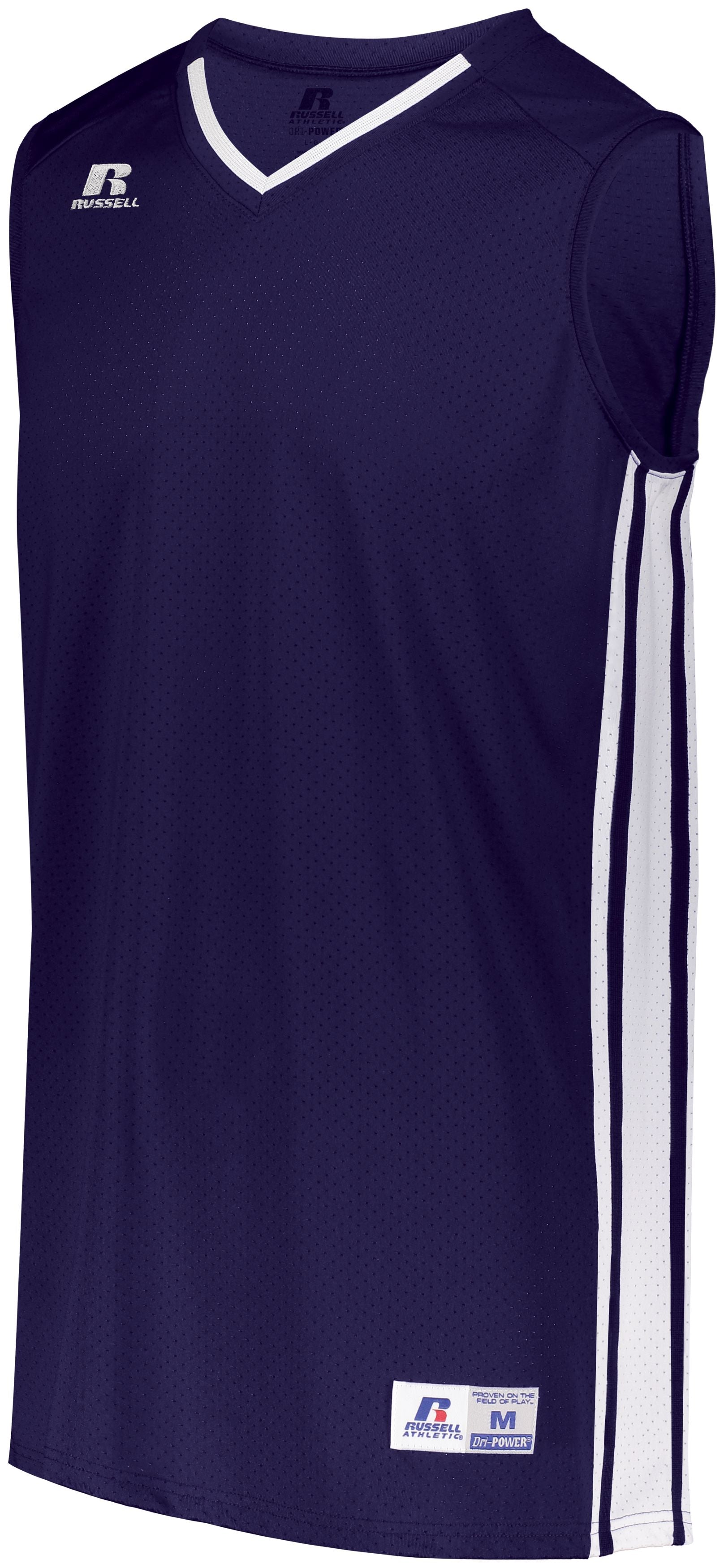 Russell Athletic Legacy Basketball Jersey in Purple/White  -Part of the Adult, Adult-Jersey, Basketball, Russell-Athletic-Products, Shirts, All-Sports, All-Sports-1 product lines at KanaleyCreations.com