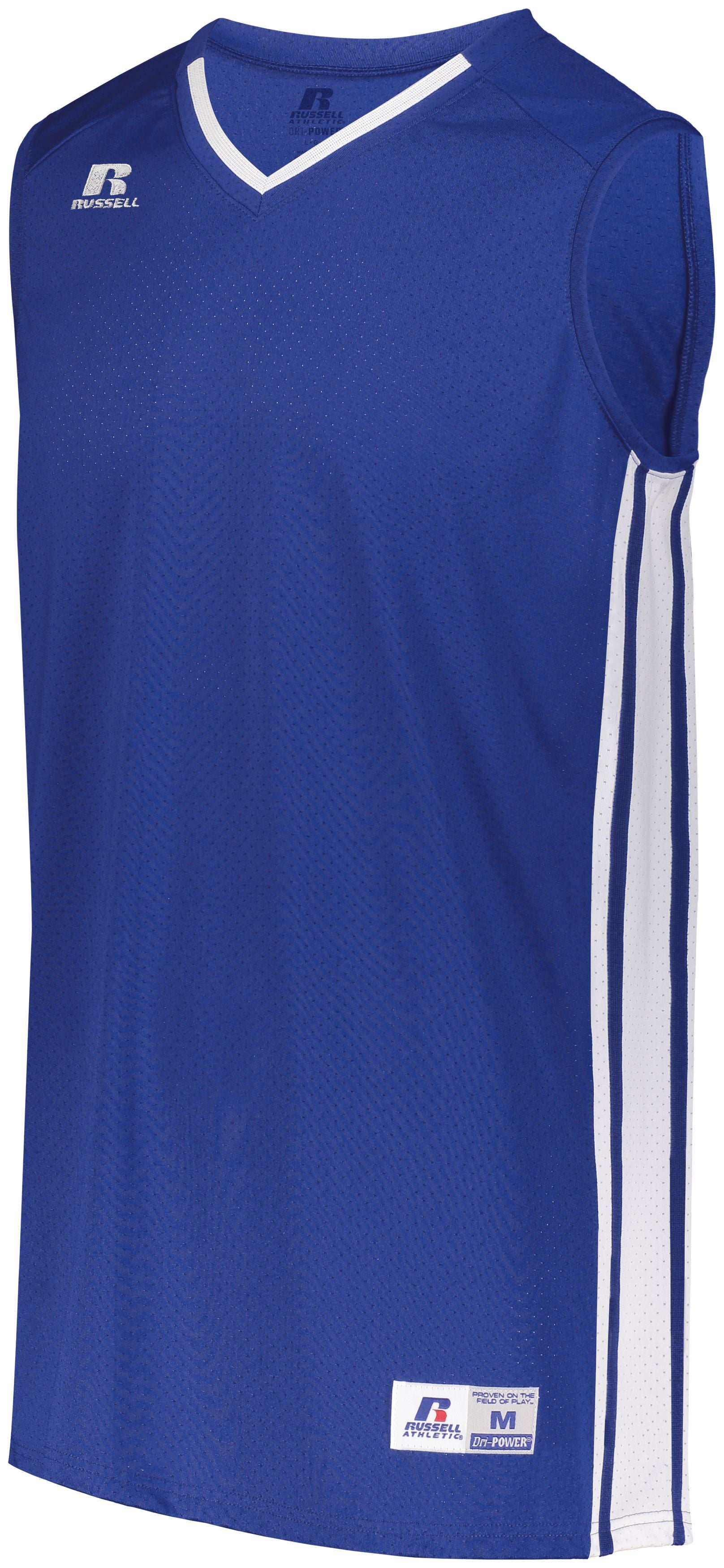 Russell Athletic Legacy Basketball Jersey in Royal/White  -Part of the Adult, Adult-Jersey, Basketball, Russell-Athletic-Products, Shirts, All-Sports, All-Sports-1 product lines at KanaleyCreations.com