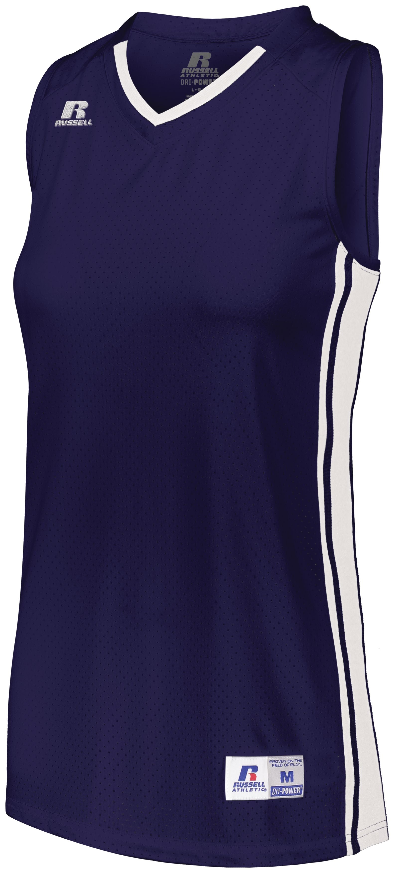 Russell Athletic Ladies Legacy Basketball Jersey in Purple/White  -Part of the Ladies, Ladies-Jersey, Basketball, Russell-Athletic-Products, Shirts, All-Sports, All-Sports-1 product lines at KanaleyCreations.com
