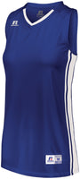 Russell Athletic Ladies Legacy Basketball Jersey in Royal/White  -Part of the Ladies, Ladies-Jersey, Basketball, Russell-Athletic-Products, Shirts, All-Sports, All-Sports-1 product lines at KanaleyCreations.com