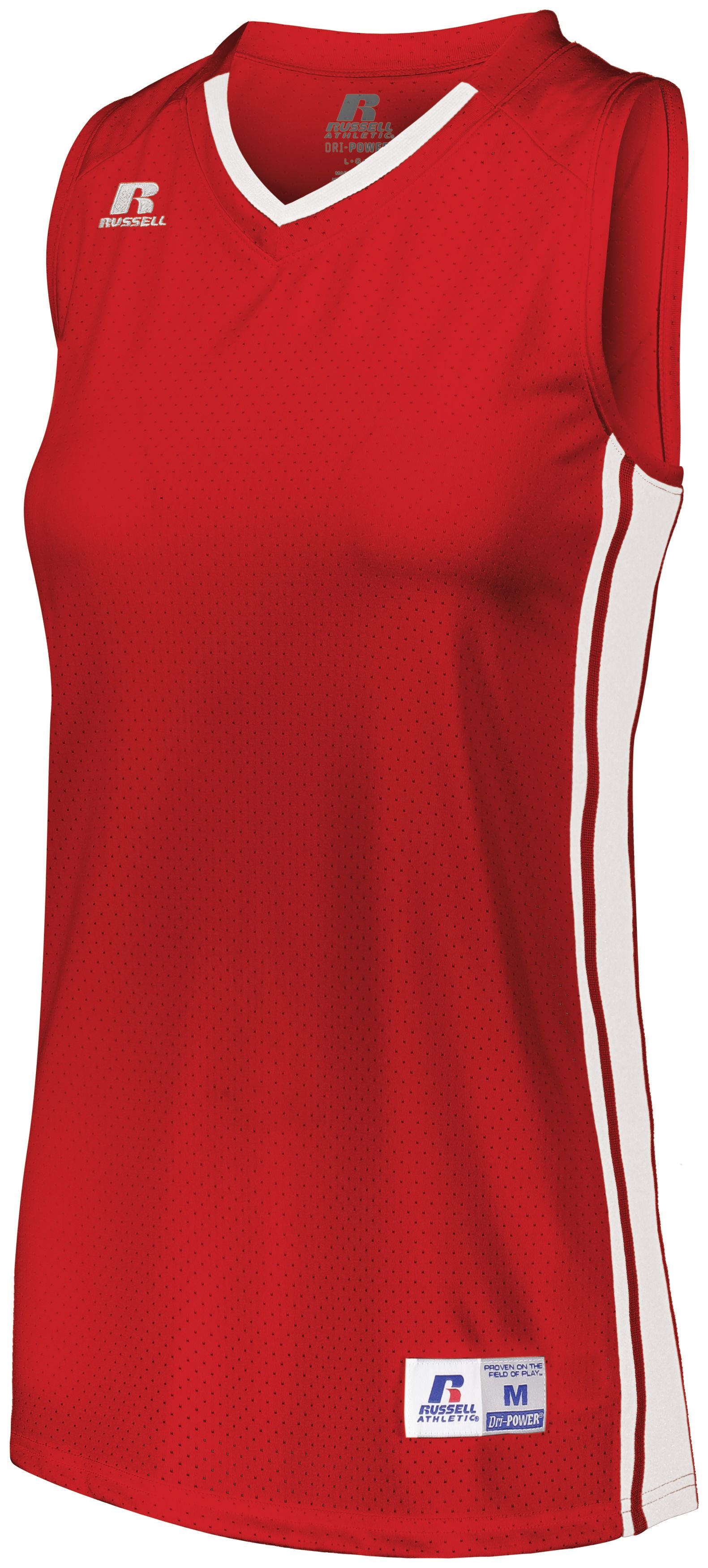 Russell Athletic Ladies Legacy Basketball Jersey in True Red/White  -Part of the Ladies, Ladies-Jersey, Basketball, Russell-Athletic-Products, Shirts, All-Sports, All-Sports-1 product lines at KanaleyCreations.com