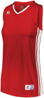 Russell Athletic Ladies Legacy Basketball Jersey in True Red/White  -Part of the Ladies, Ladies-Jersey, Basketball, Russell-Athletic-Products, Shirts, All-Sports, All-Sports-1 product lines at KanaleyCreations.com