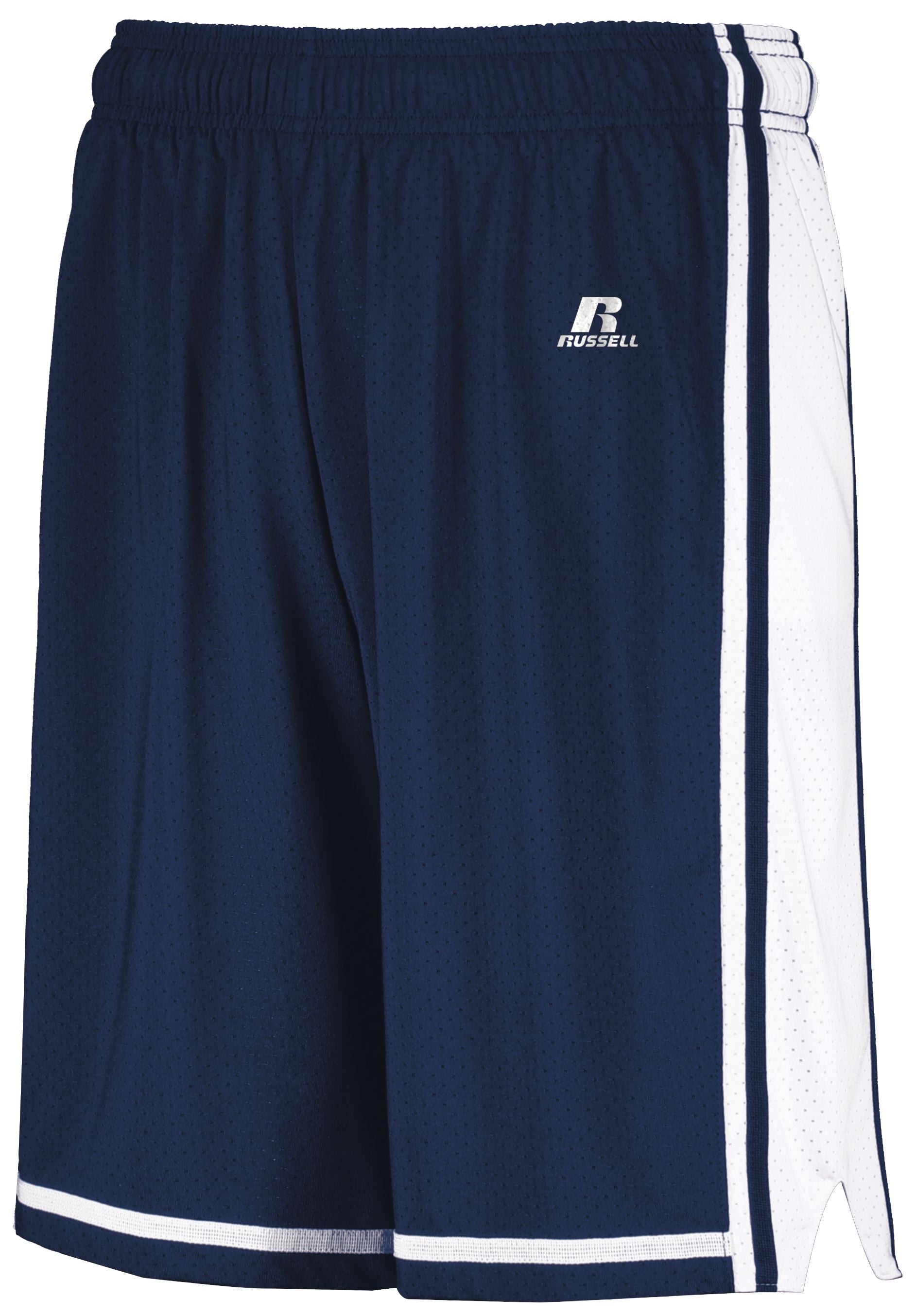 Russell Athletic Legacy Basketball Shorts in Navy/White  -Part of the Adult, Adult-Shorts, Basketball, Russell-Athletic-Products, All-Sports, All-Sports-1 product lines at KanaleyCreations.com