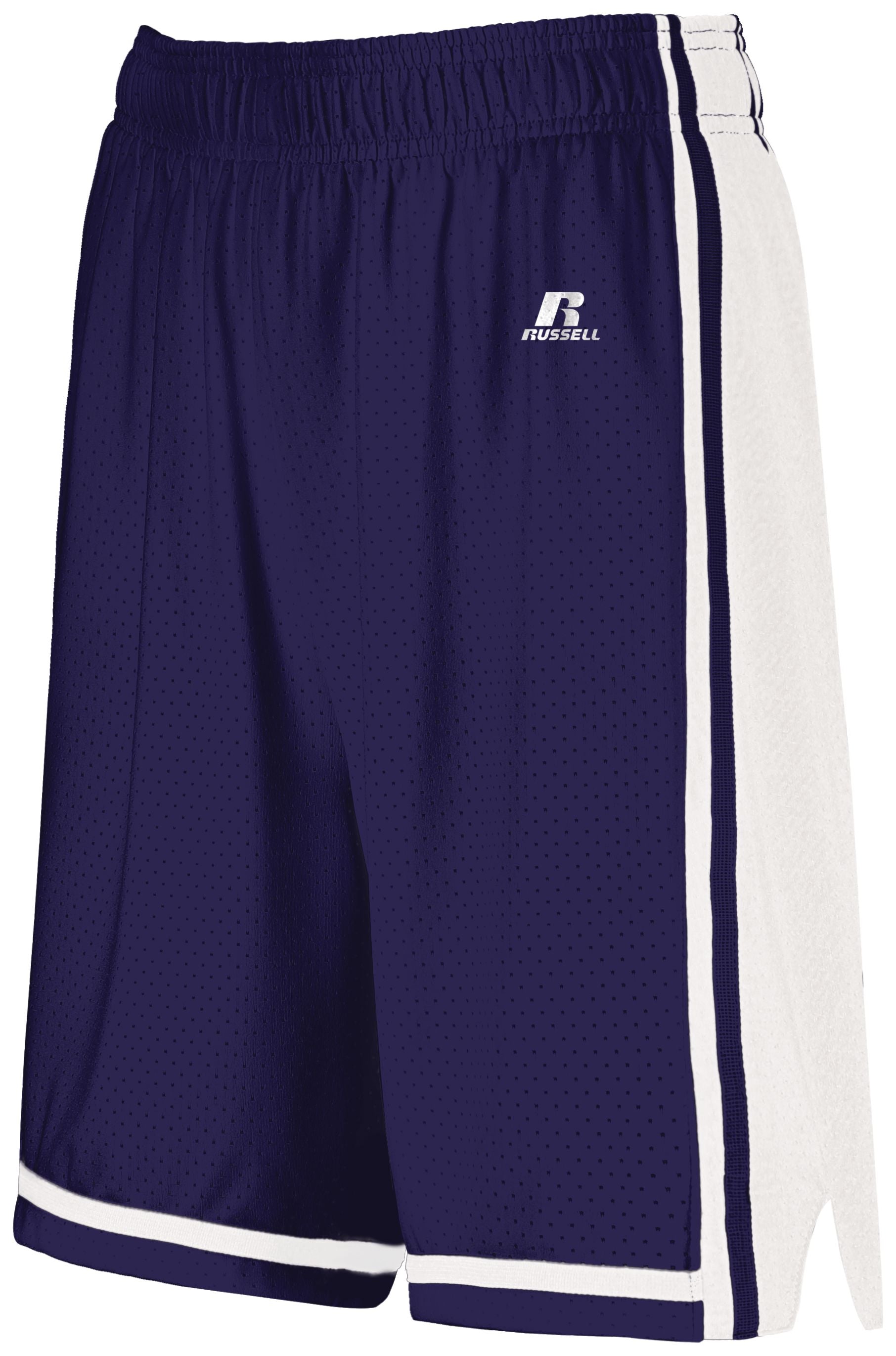 Russell Athletic Ladies Legacy Basketball Shorts in Purple/White  -Part of the Ladies, Ladies-Shorts, Basketball, Russell-Athletic-Products, All-Sports, All-Sports-1 product lines at KanaleyCreations.com