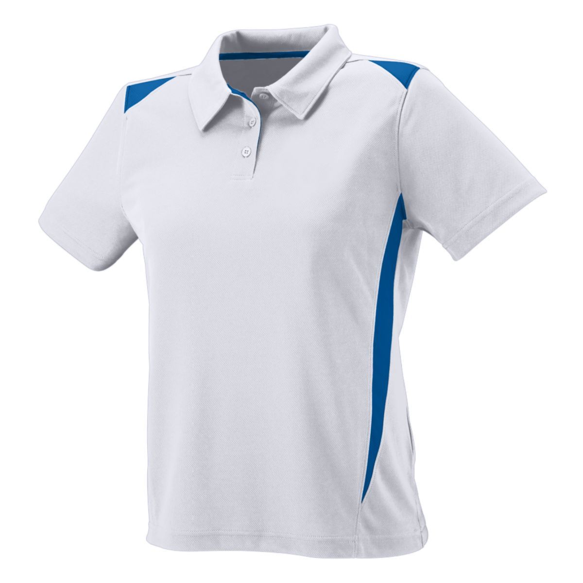 Augusta Sportswear Ladies Premier Polo in White/Royal  -Part of the Ladies, Ladies-Polo, Polos, Augusta-Products, Shirts product lines at KanaleyCreations.com