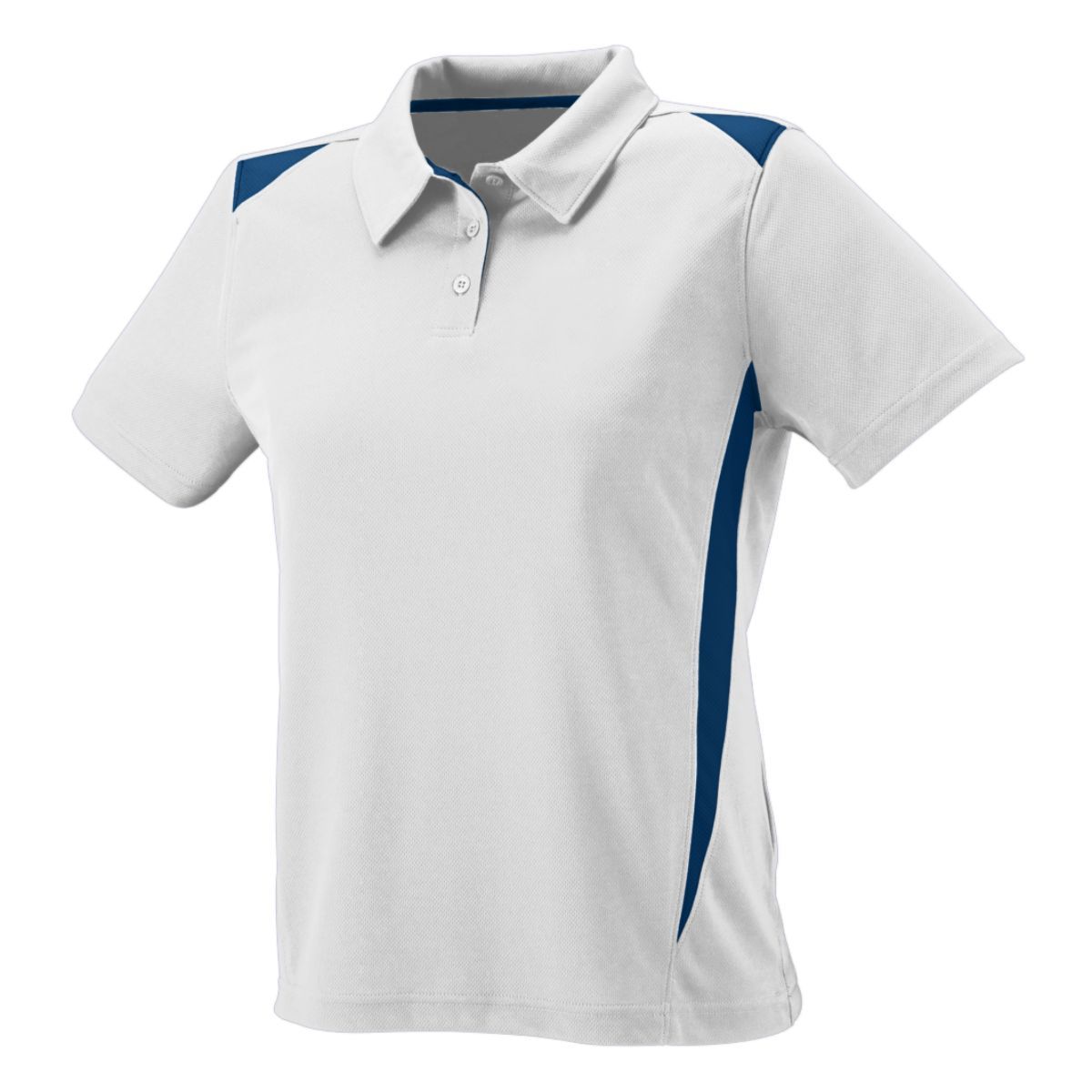 Augusta Sportswear Ladies Premier Polo in White/Navy  -Part of the Ladies, Ladies-Polo, Polos, Augusta-Products, Shirts product lines at KanaleyCreations.com