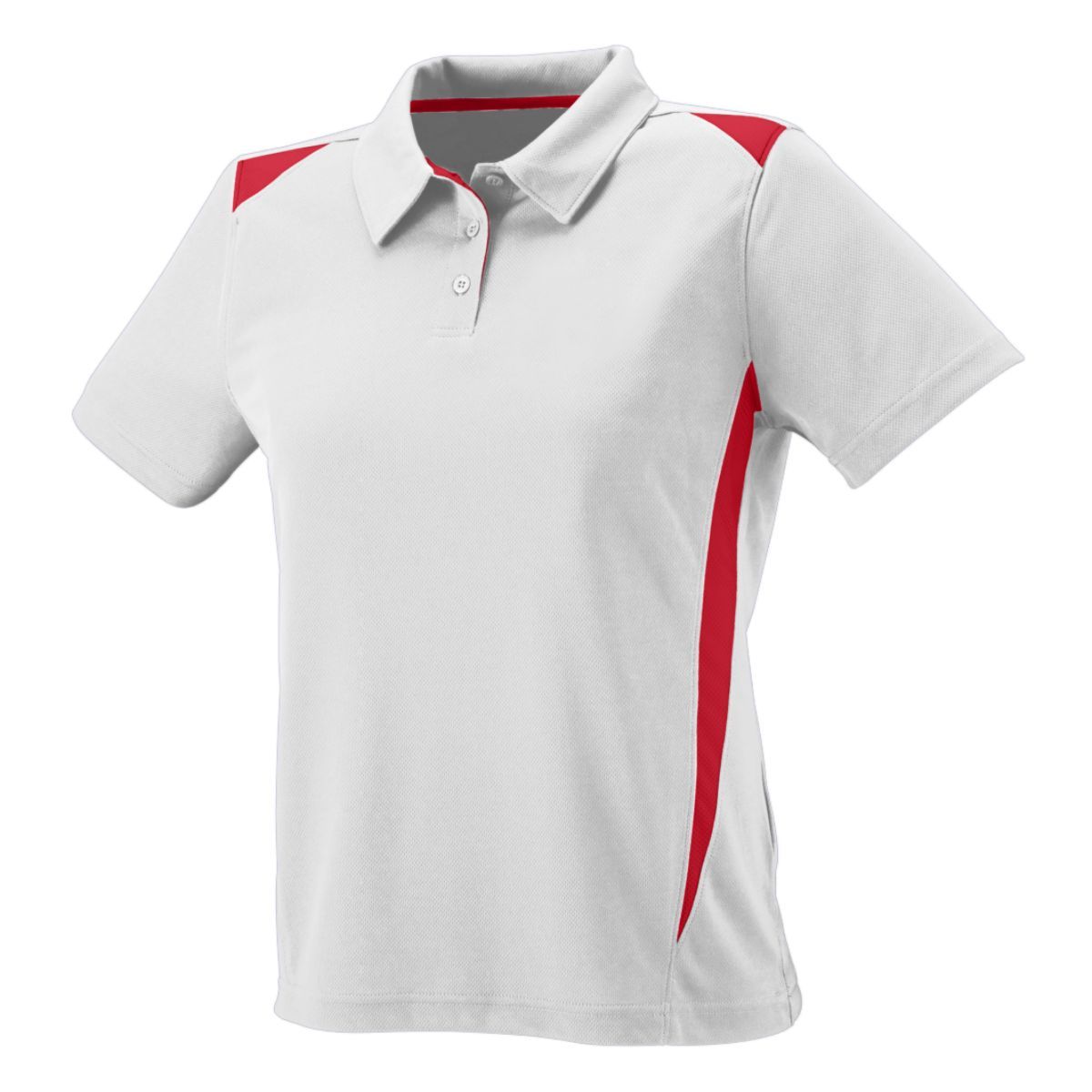 Augusta Sportswear Ladies Premier Polo in White/Red  -Part of the Ladies, Ladies-Polo, Polos, Augusta-Products, Shirts product lines at KanaleyCreations.com