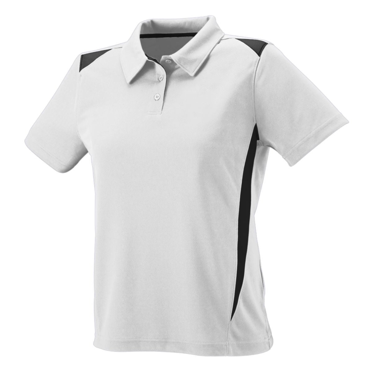 Augusta Sportswear Ladies Premier Polo in White/Black  -Part of the Ladies, Ladies-Polo, Polos, Augusta-Products, Shirts product lines at KanaleyCreations.com