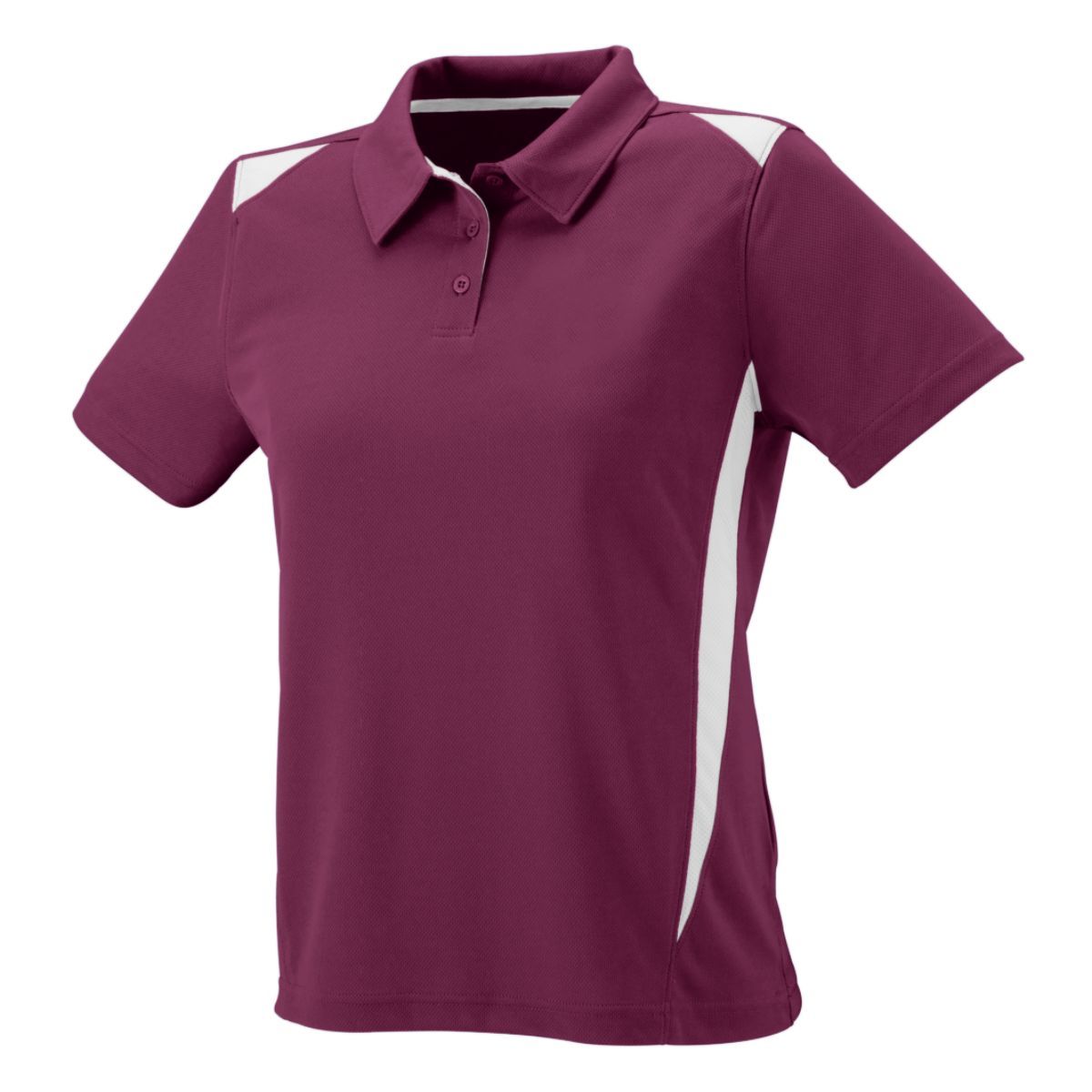 Augusta Sportswear Ladies Premier Polo in Maroon/White  -Part of the Ladies, Ladies-Polo, Polos, Augusta-Products, Shirts product lines at KanaleyCreations.com